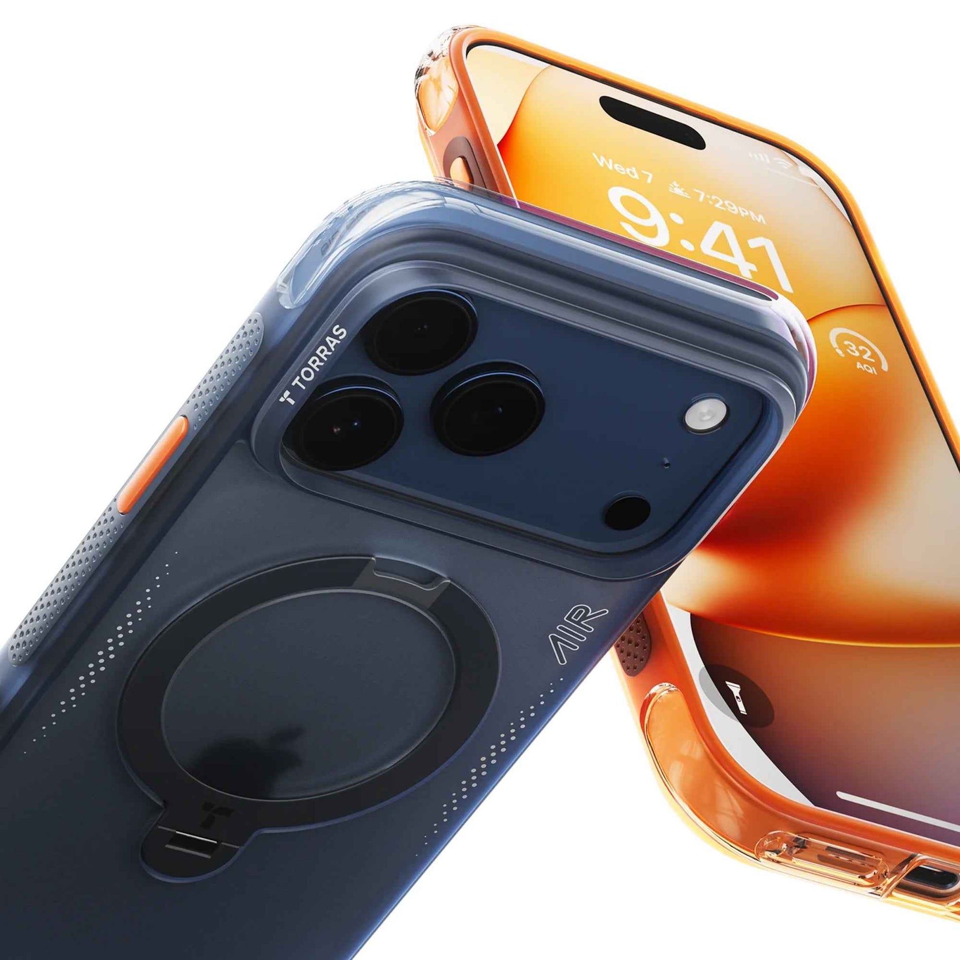 TORRAS Ostand Q3 Spin Air Series Case for iPhone 17 Pro Max / 17 Pro - Magnetic Case with Foldable Stand