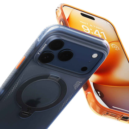 TORRAS Ostand Q3 Spin Air Series Case for iPhone 17 Pro Max / 17 Pro - Magnetic Case with Foldable Stand