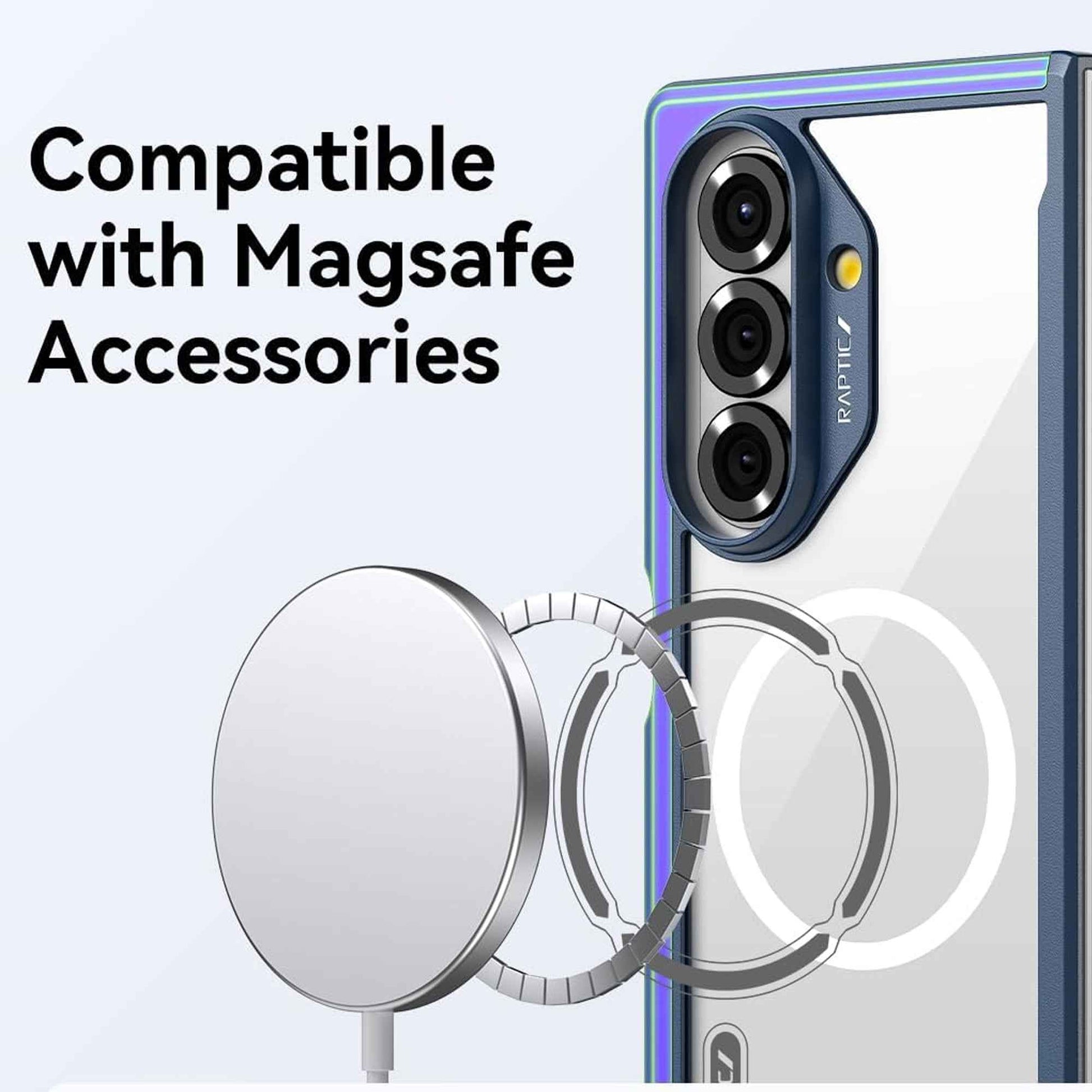 RAPTIC Shield for Samsung Galaxy Z Fold 7 - Front Screen Protection Magnetic Case