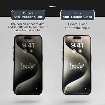 Hoda Anti-Peeper ( Privacy ) Tempered Glass Screen Protector for iPhone 17 Series - Dust-Free Helper Lite Included