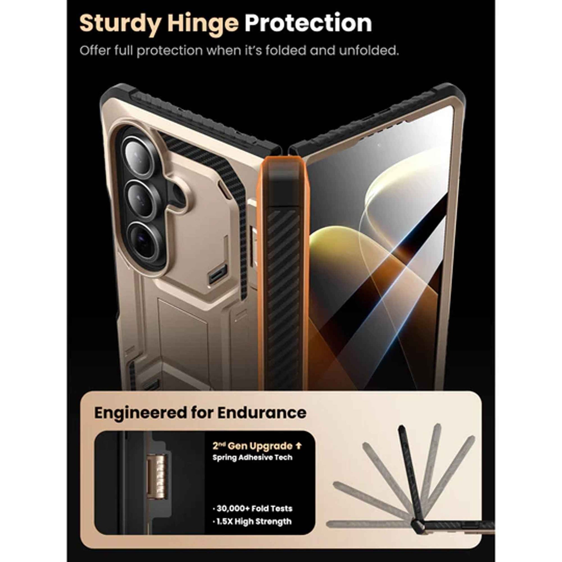 i-Blason Armorbox Case for Samsung Galaxy Z Fold 7 with Built-in Tempered Glass Screen Protector and Kickstand