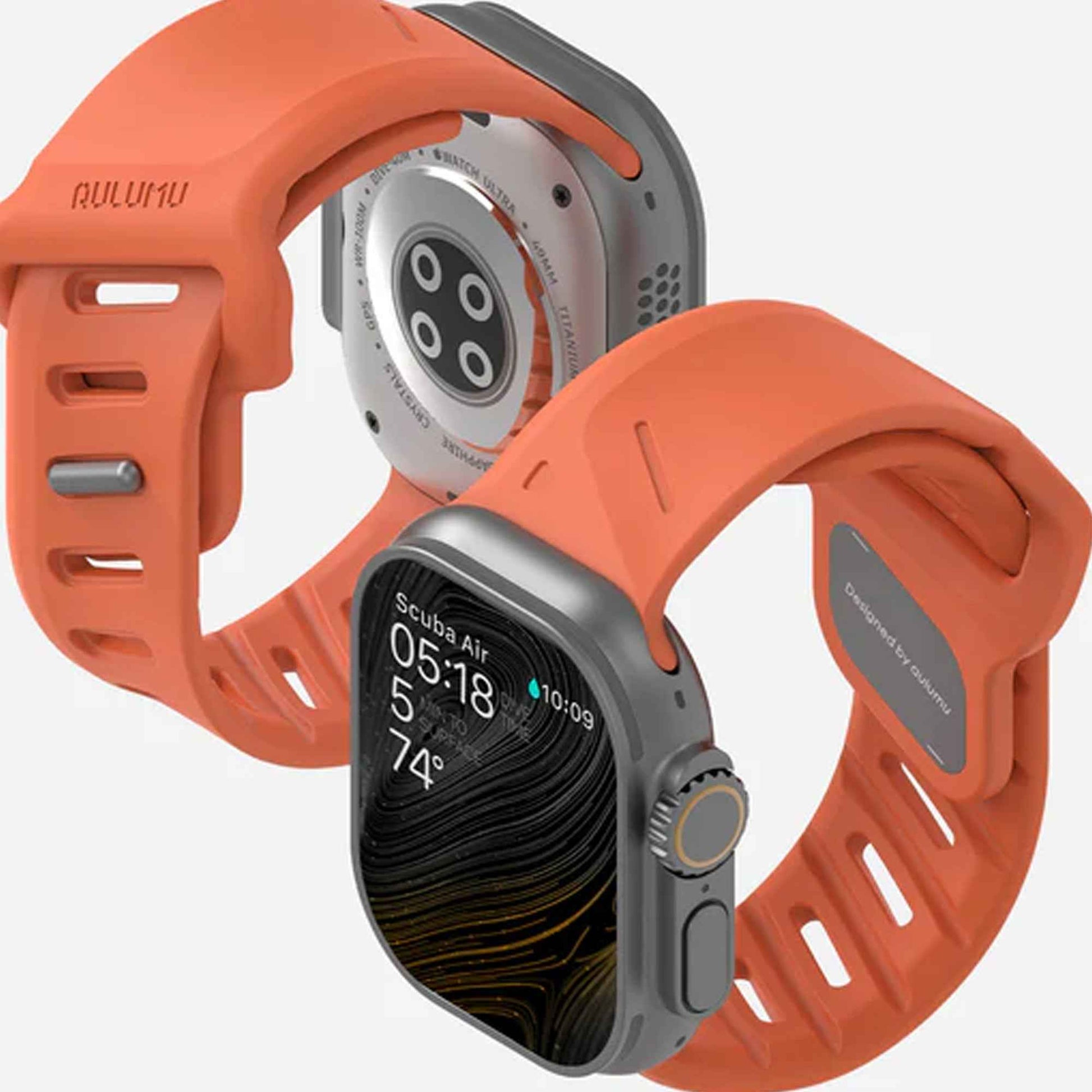 AULUMU A02 Offbeat Sport Ban for Apple Watch 49mm / 46mm / 45mm / 44mm - FKM Rubber Ban