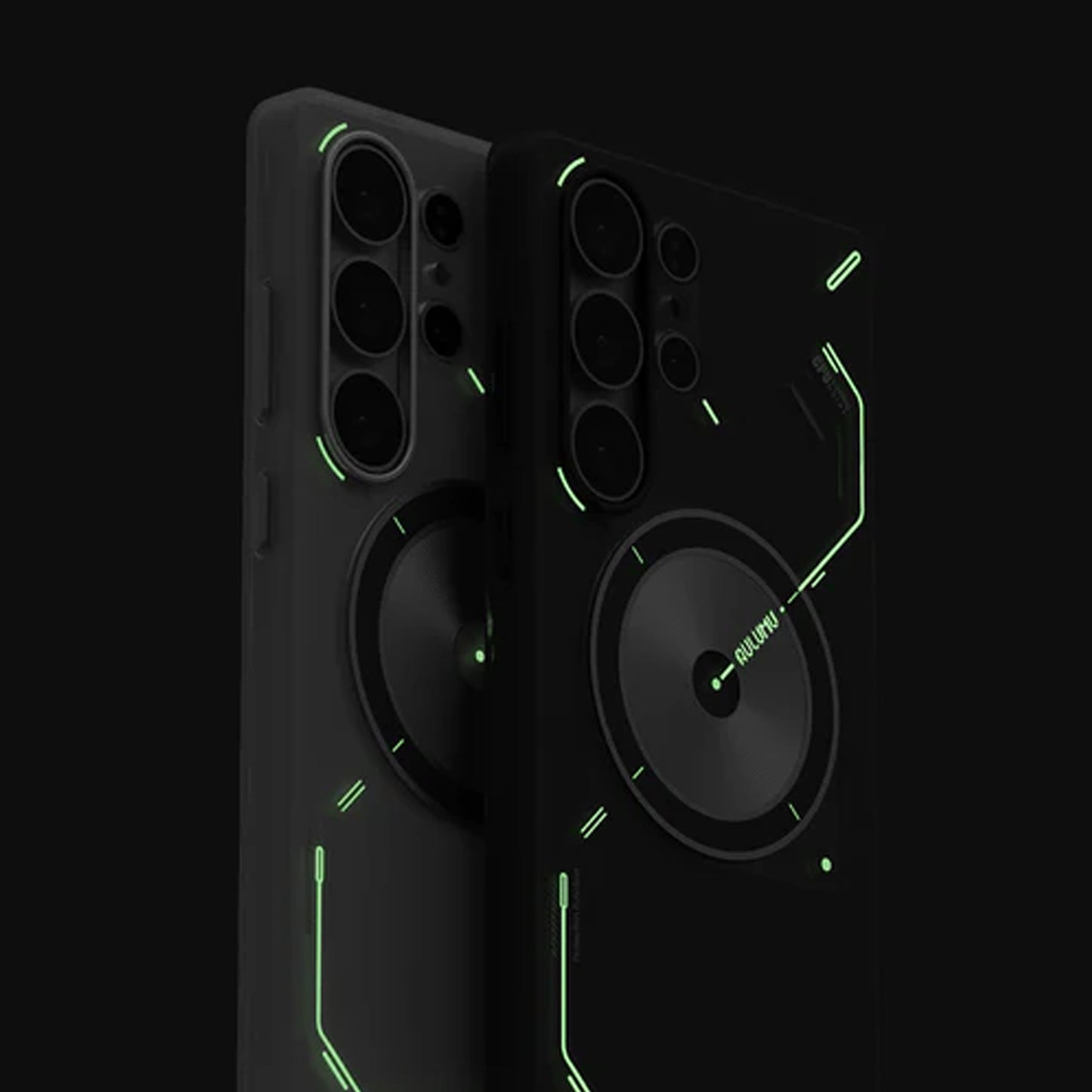 AULUMU S25 Frosted Case for Samsung Galaxy S25 Ultra - Glow in The Dark with Cooling Window Design Magnetic Case