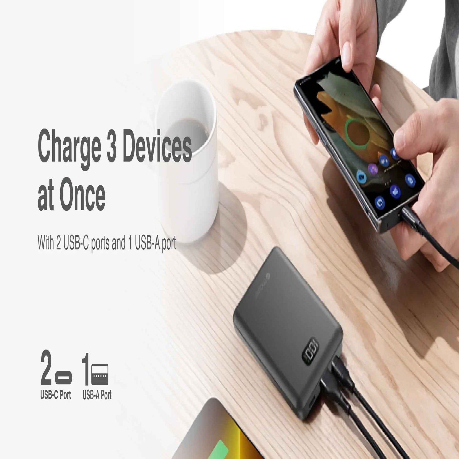 Mazer PowerCharge Pocket 8000mAh PD20W Power Bank - Airline Transport Safety Certified