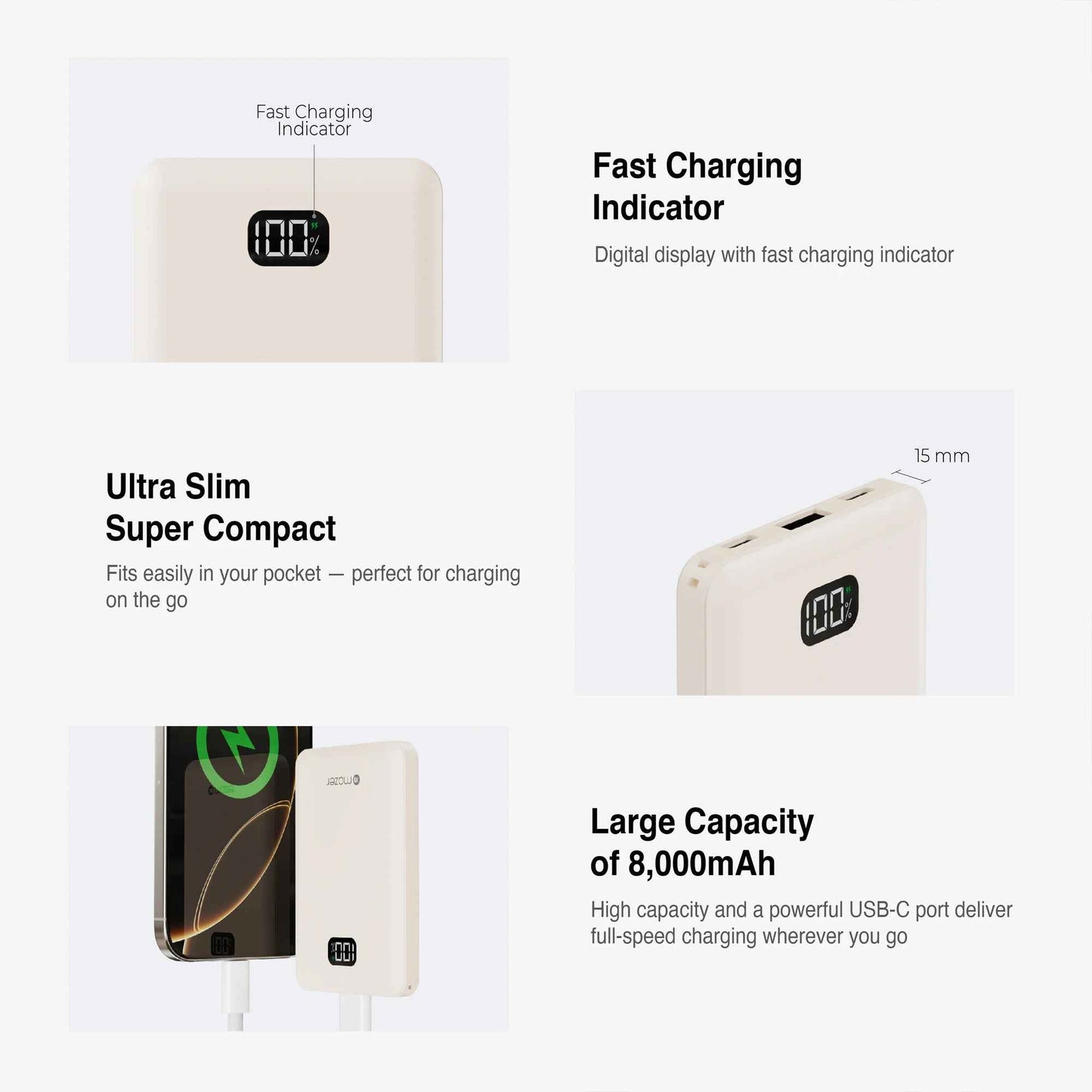 Mazer PowerCharge Pocket 8000mAh PD20W Power Bank - Airline Transport Safety Certified