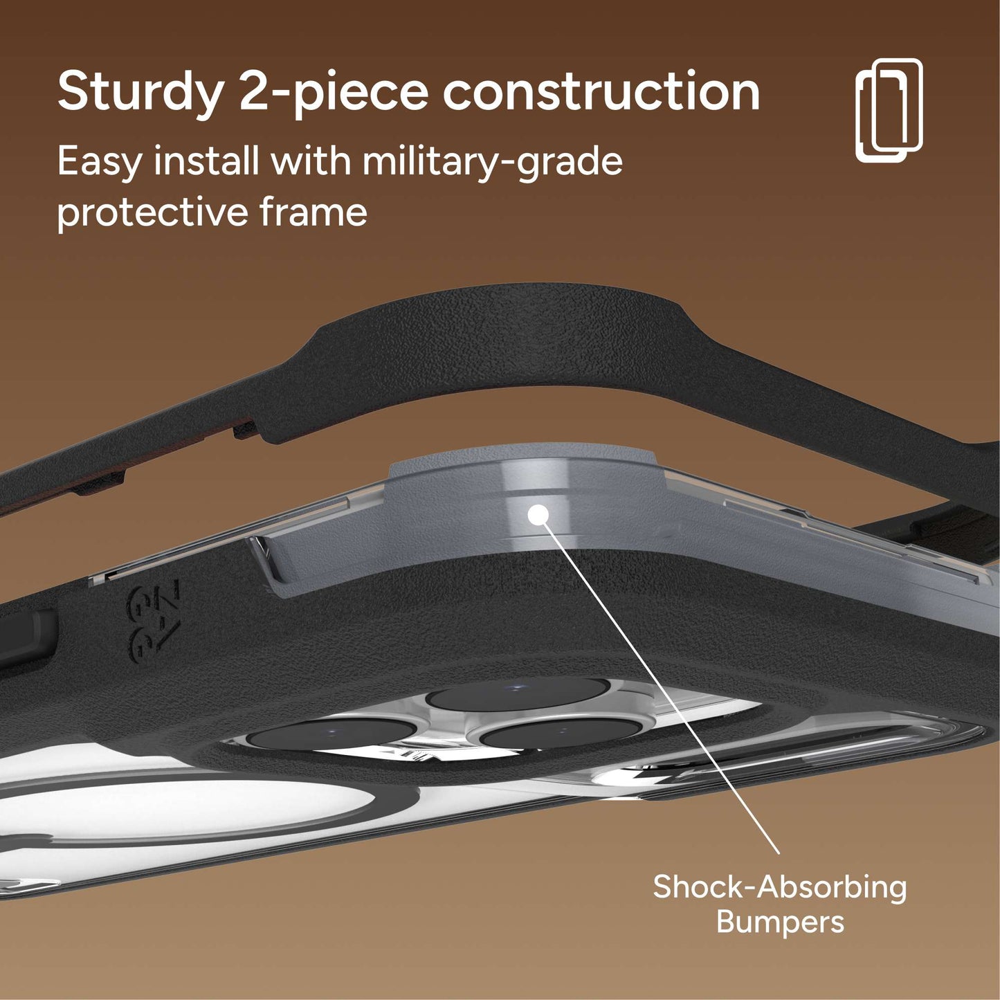 ZAGG Rainier Snap Kickstand with  Control Camera Button for iPhone 17 Pro Max Magnetic Case