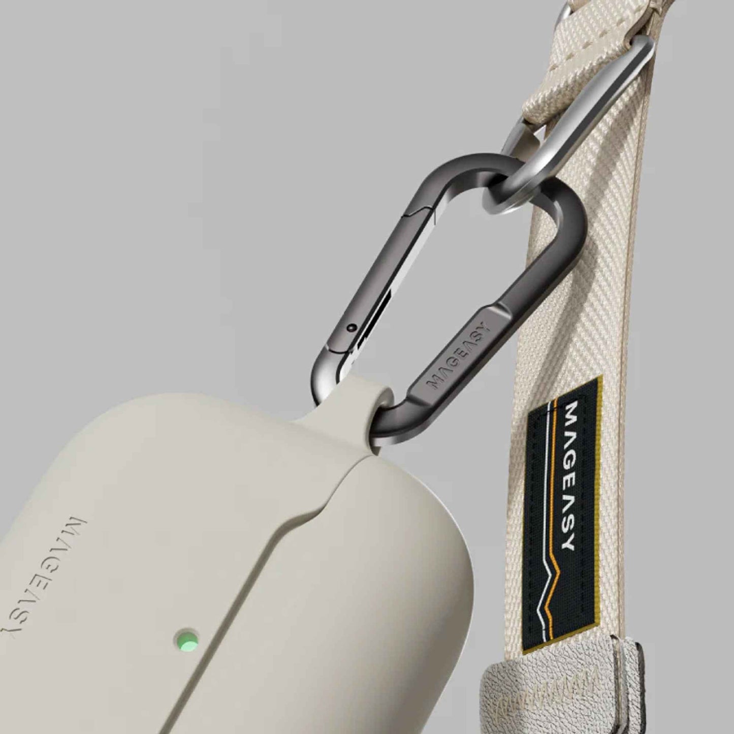 Mageasy Skin for AirPods Pro 3 - Soft-touch Coating Case with Detachable Carabiner Included