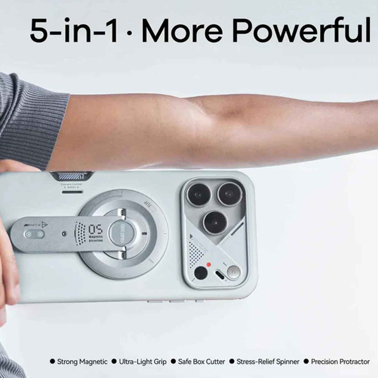 AULUMU G05 Air 5 in 1 Next-Gen Hi-Per Magnetic Stand - 360° Smooth Rotation with Hidden Box Cutter