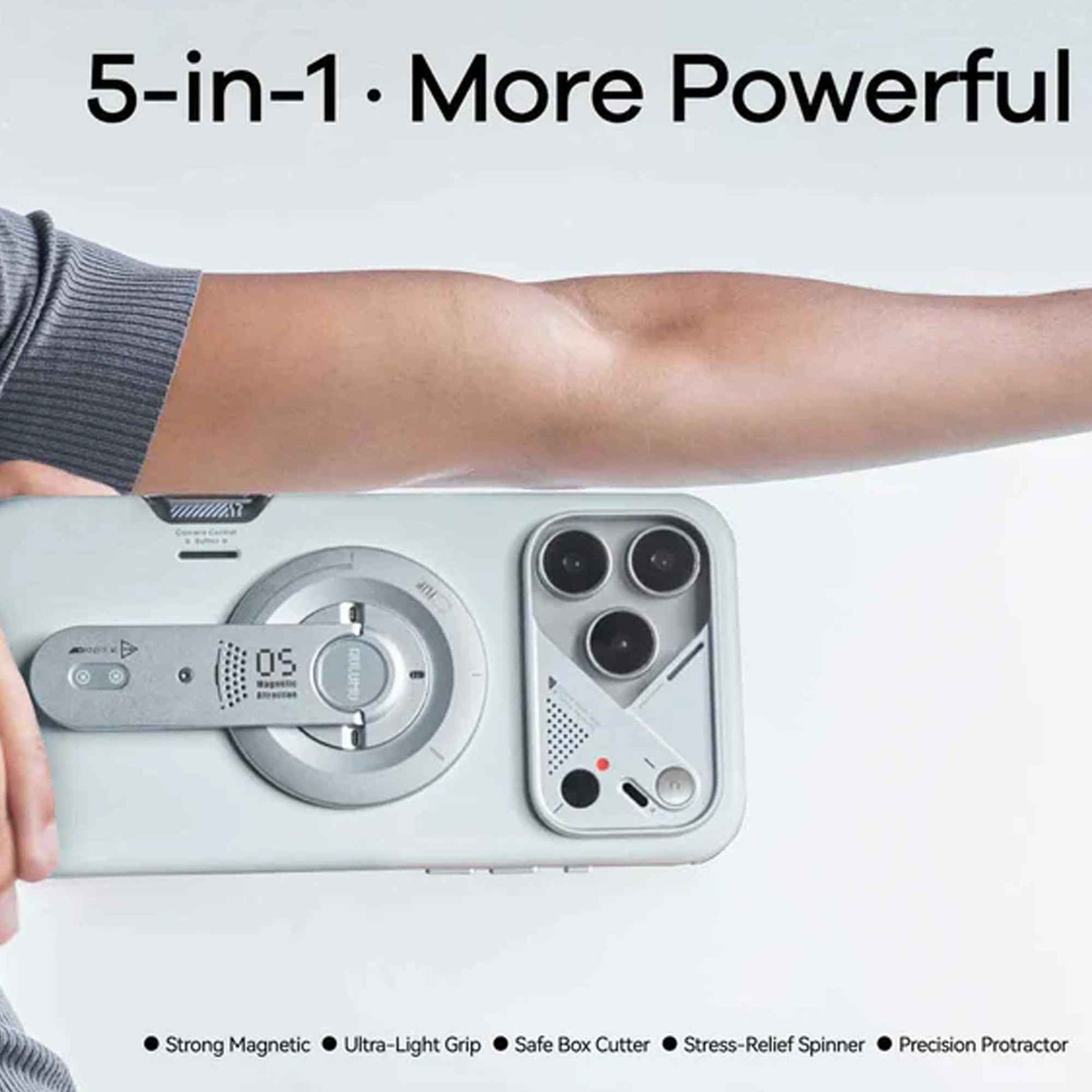 AULUMU G05 Air 5 in 1 Next-Gen Hi-Per Magnetic Stand - 360° Smooth Rotation with Hidden Box Cutter