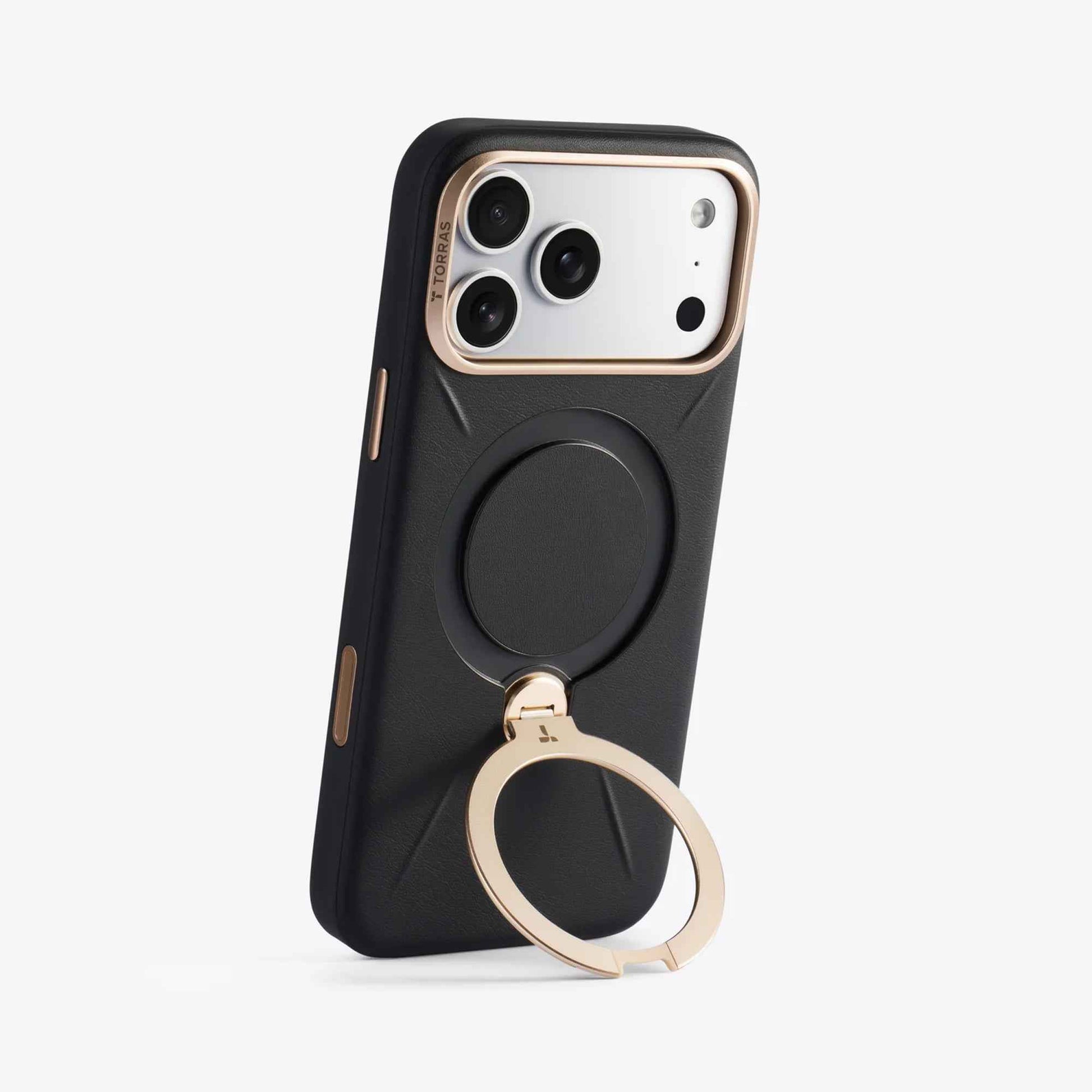 TORRAS Ostand Q3 VegSkin Case for iPhone 17 Pro Max / 17 Pro - Magsafe Compatible Vegan Leather Case