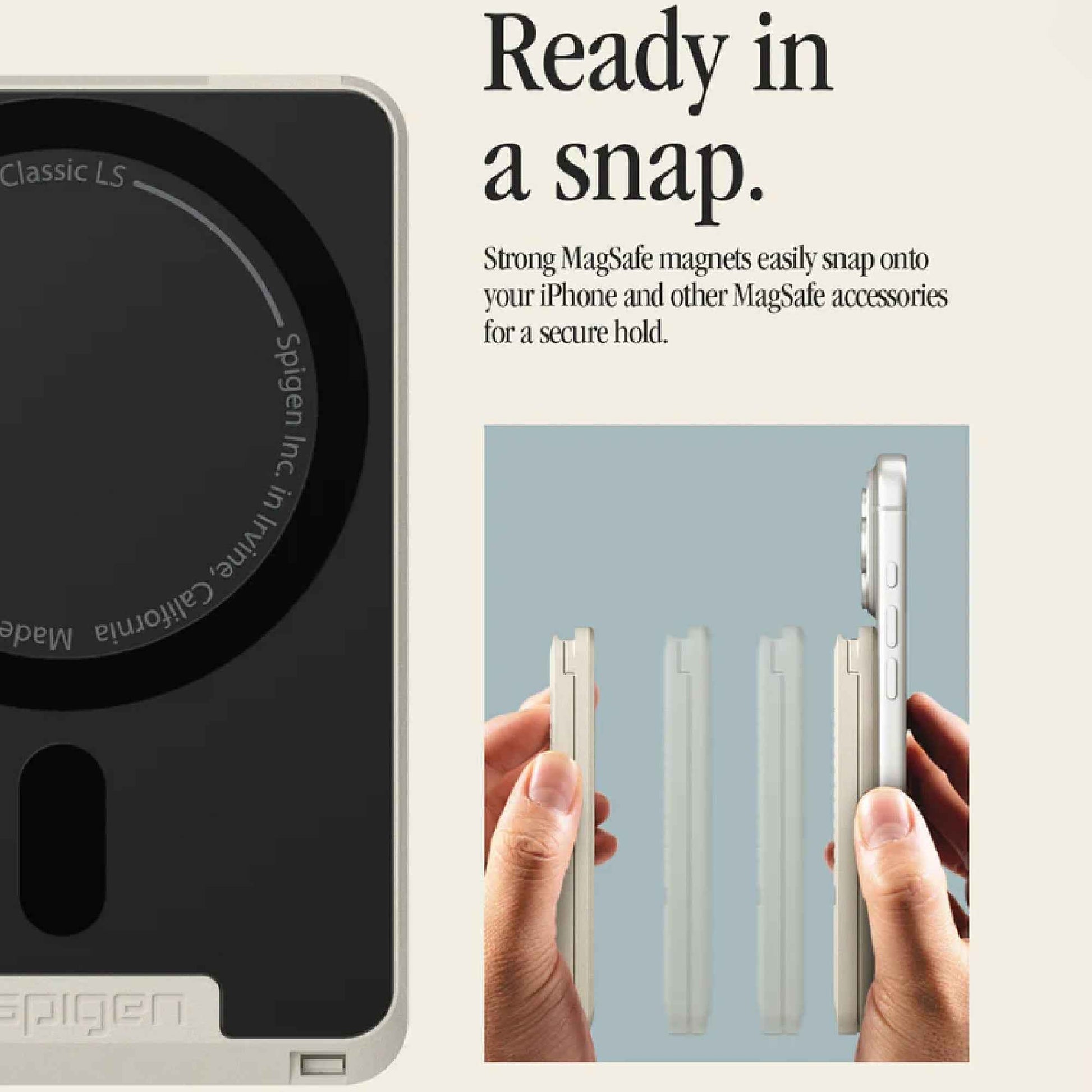 Spigen Classic LS Card Holder ( Mag Fit ) Holds Up To 3 Cards