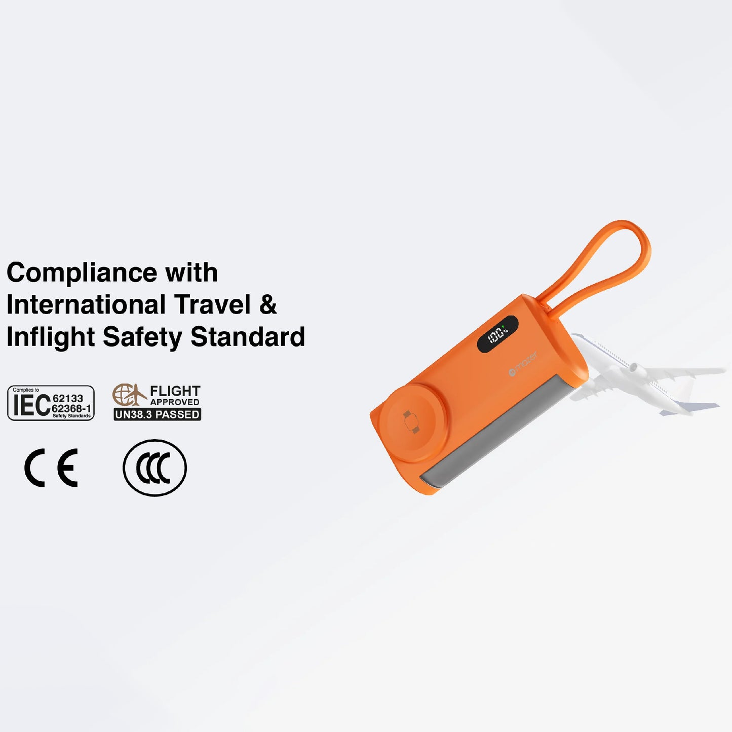 MAZER PowerCharge Pocket 2 CCC Certified Built-in Foldable USB-C Port, USB-C Cable & Apple Watch Charger 5000mAh