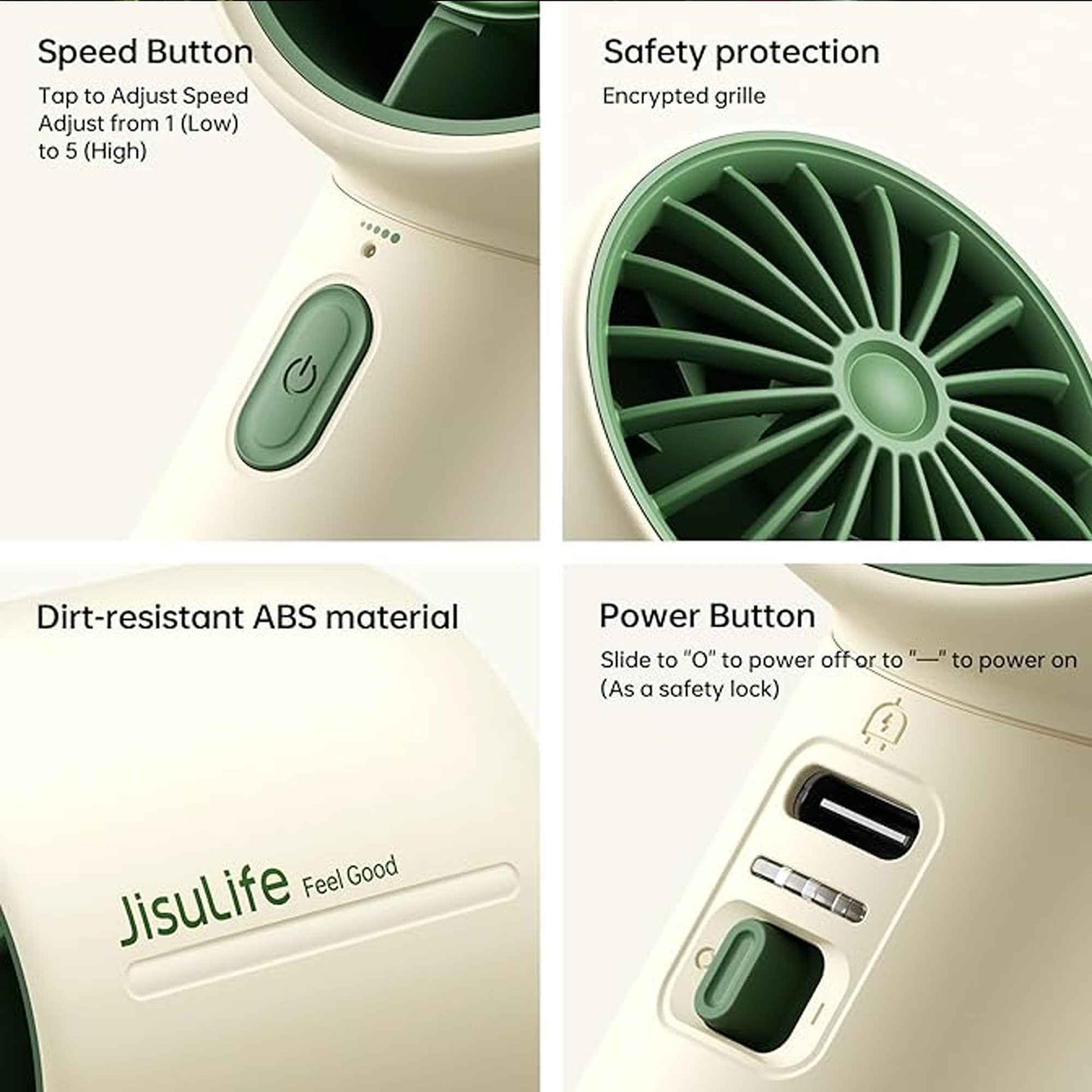 [ Christmas Edition 2025 ] JISULIFE Life10 Portable Handheld Fan 4000mAh Portable Fan