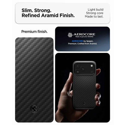 Spigen Enzo Aramid T MagFit for iPhone 17 Series - Magnetic Case with Camera Control Button