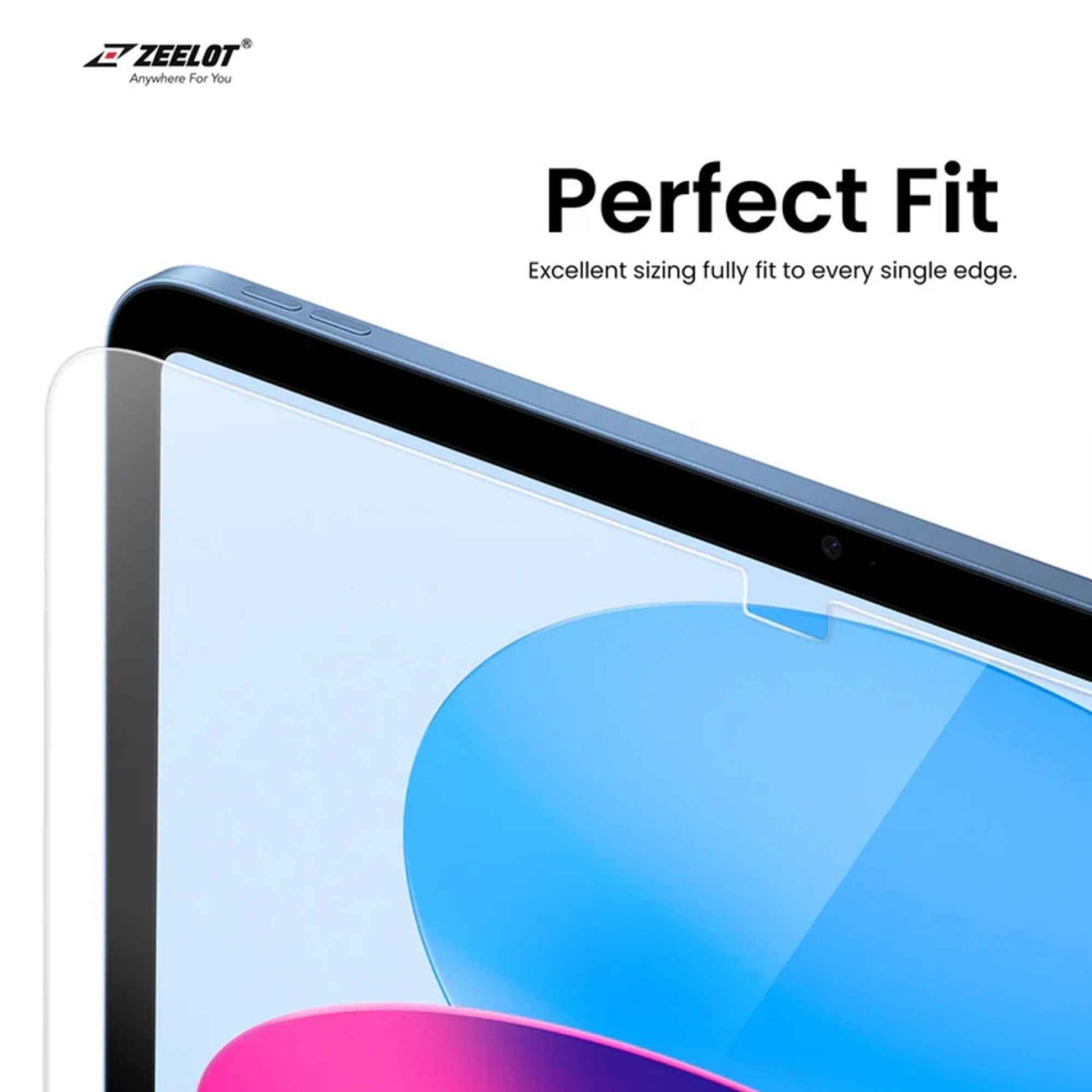 ZEELOT SOLIDsleek 2.5D Privacy , Clear , Anti-Glare Tempered Glass for iPad A16 11th Gen ( 2025 ) / iPad 10.9” 10th Gen ( 2022 ) Screen Protector