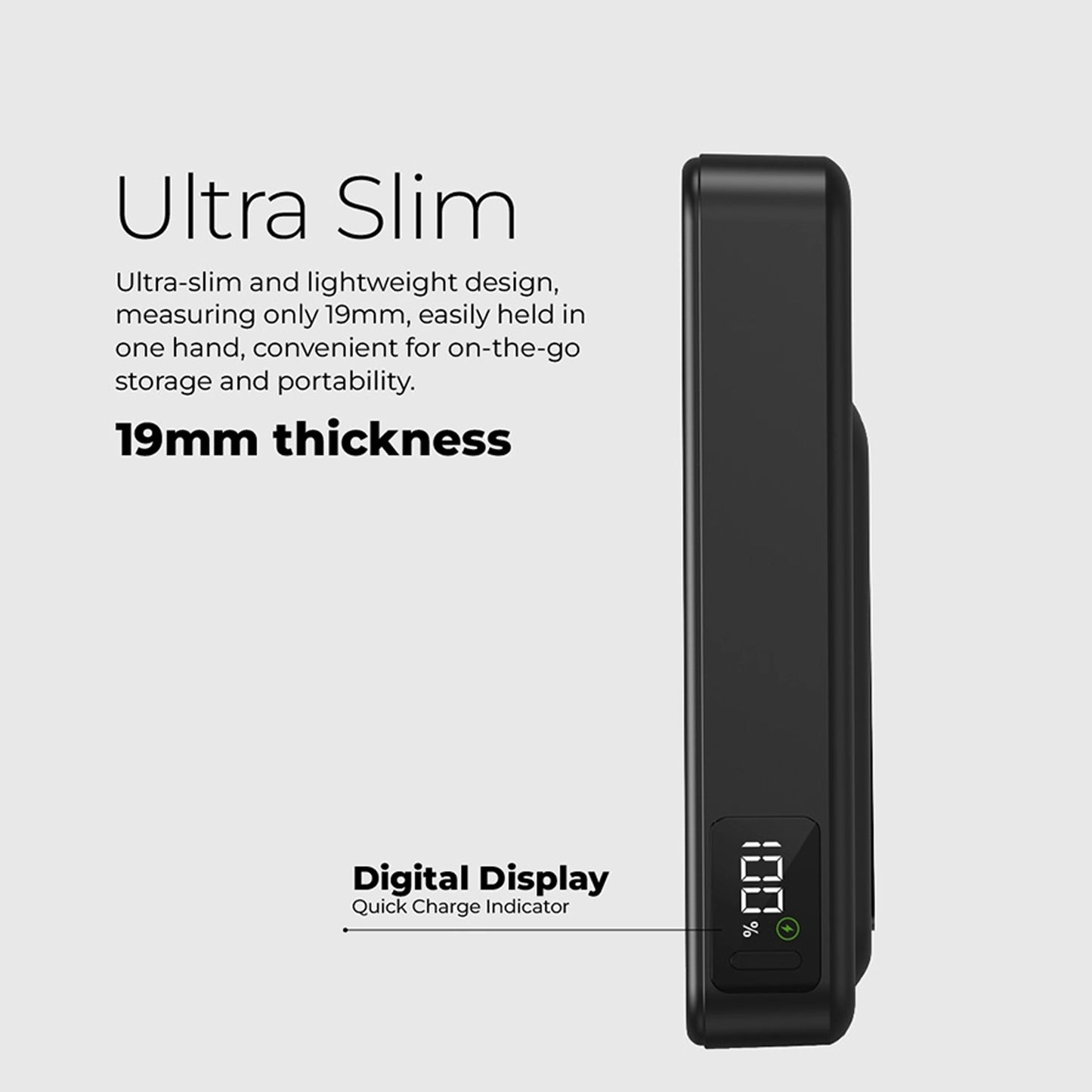 Mazer MagAir 20 - CCC Qi2 Certified Power Bank with Buil-in Stand 10000mAh