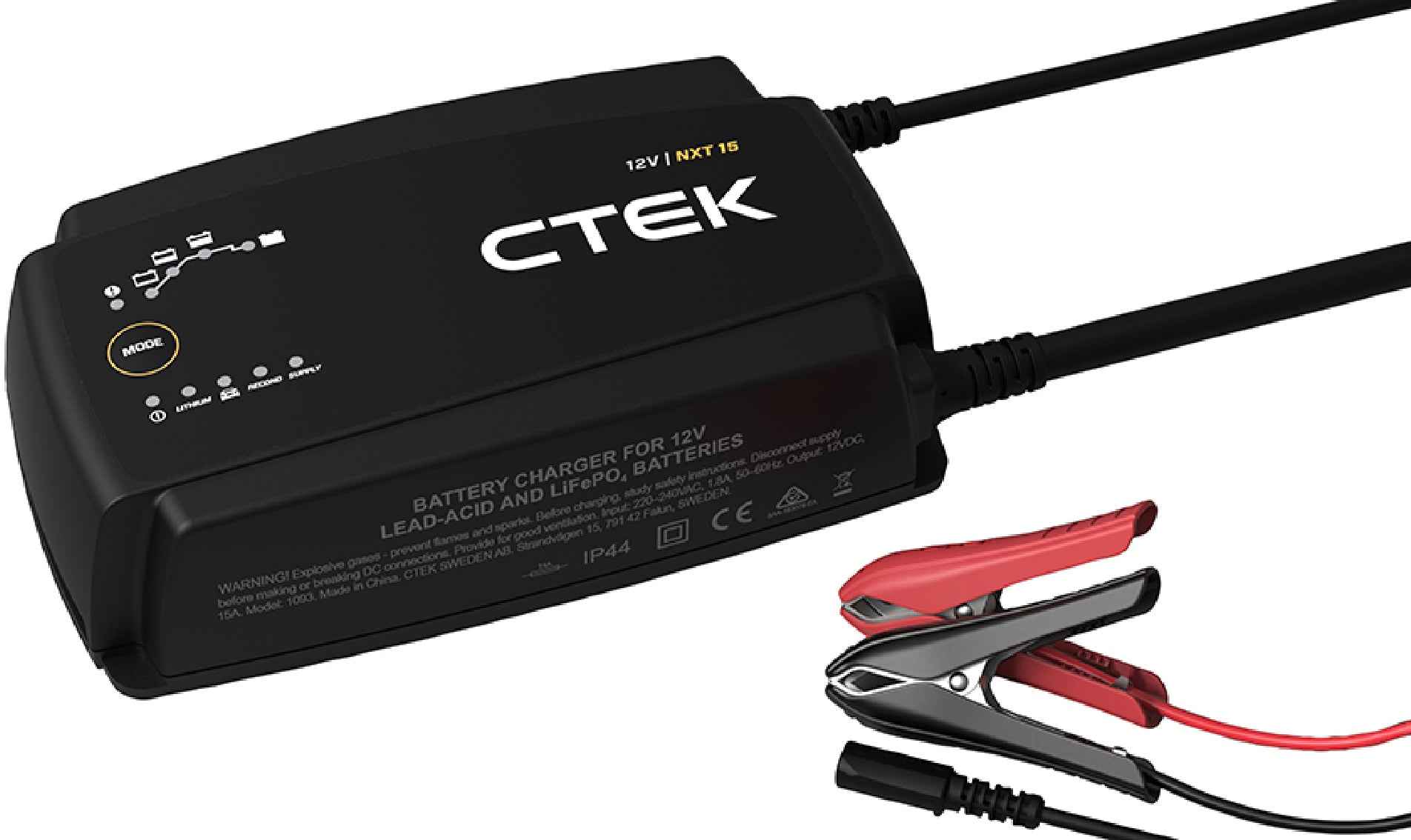 CTEK NXT 15 Smart Car Battery Charger 12V Lead Acid and Lithium-ion Batteries