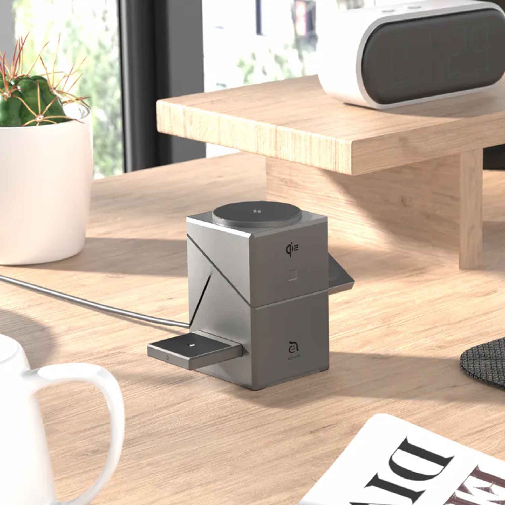 ADAM elements Mag Qube Qi2 3-in-1 Intelligent Charging Station