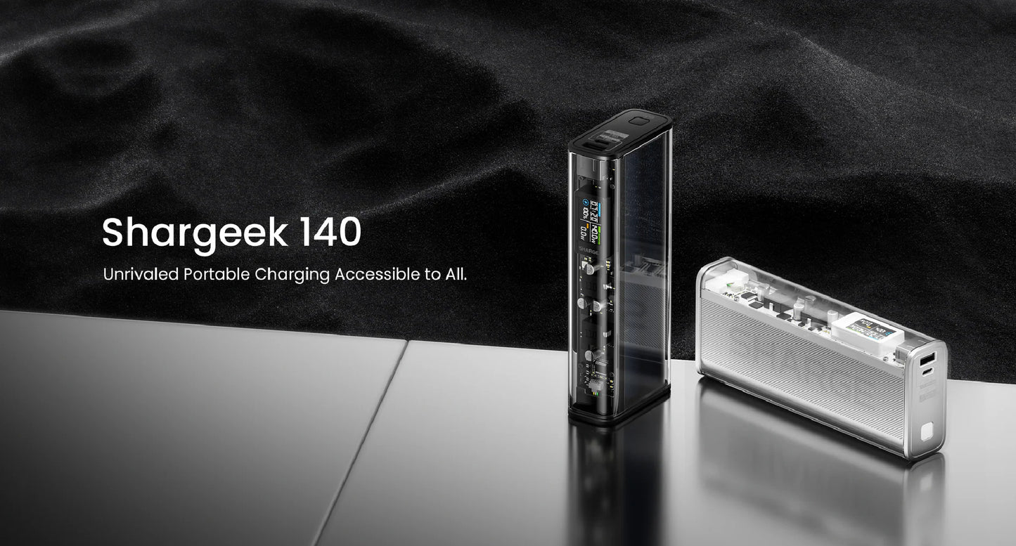 SHARGE 140 Power Bank 20000mAh 140W Airline Safe Fast Charging