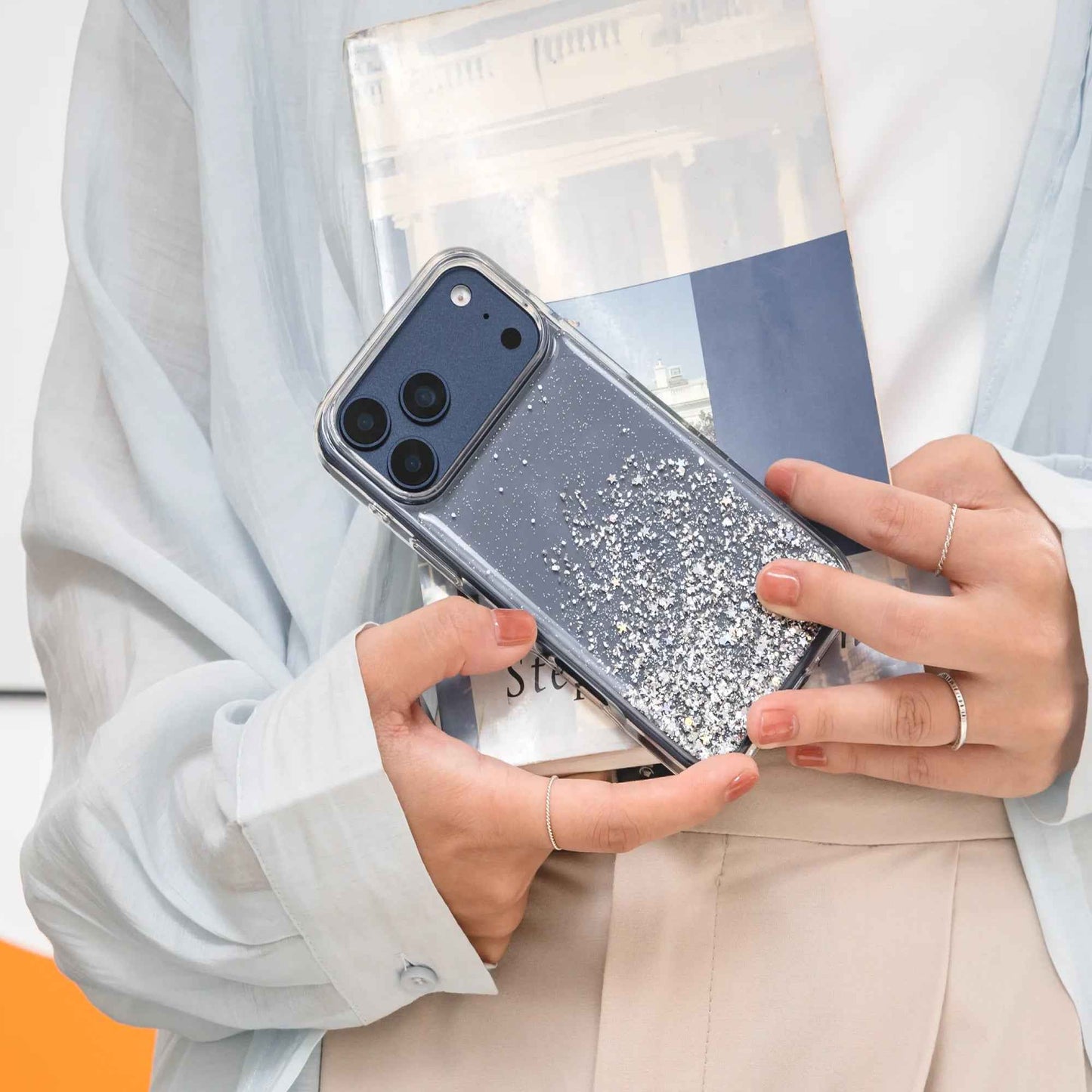 Switcheasy Starfield 3D Glitter Magsafe for iPhone 17 Series - Shockproof Protection Case