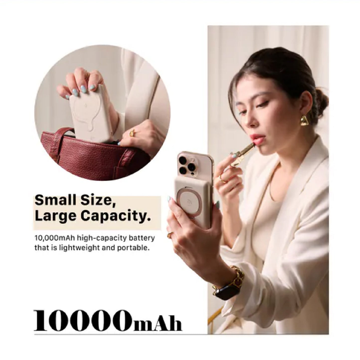ADAM Elements VIONTA GQ1 Qi2 Power Bank 10000mAh with Foldable Stand