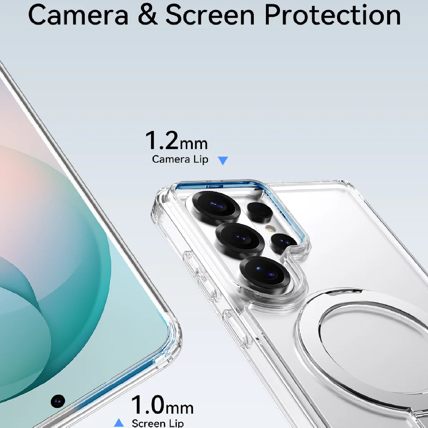 Raptic Air Stand Magnetic Case for Samsung Galaxy S26 Ultra - 10 ft Drop Protection with Build-in Kickstand