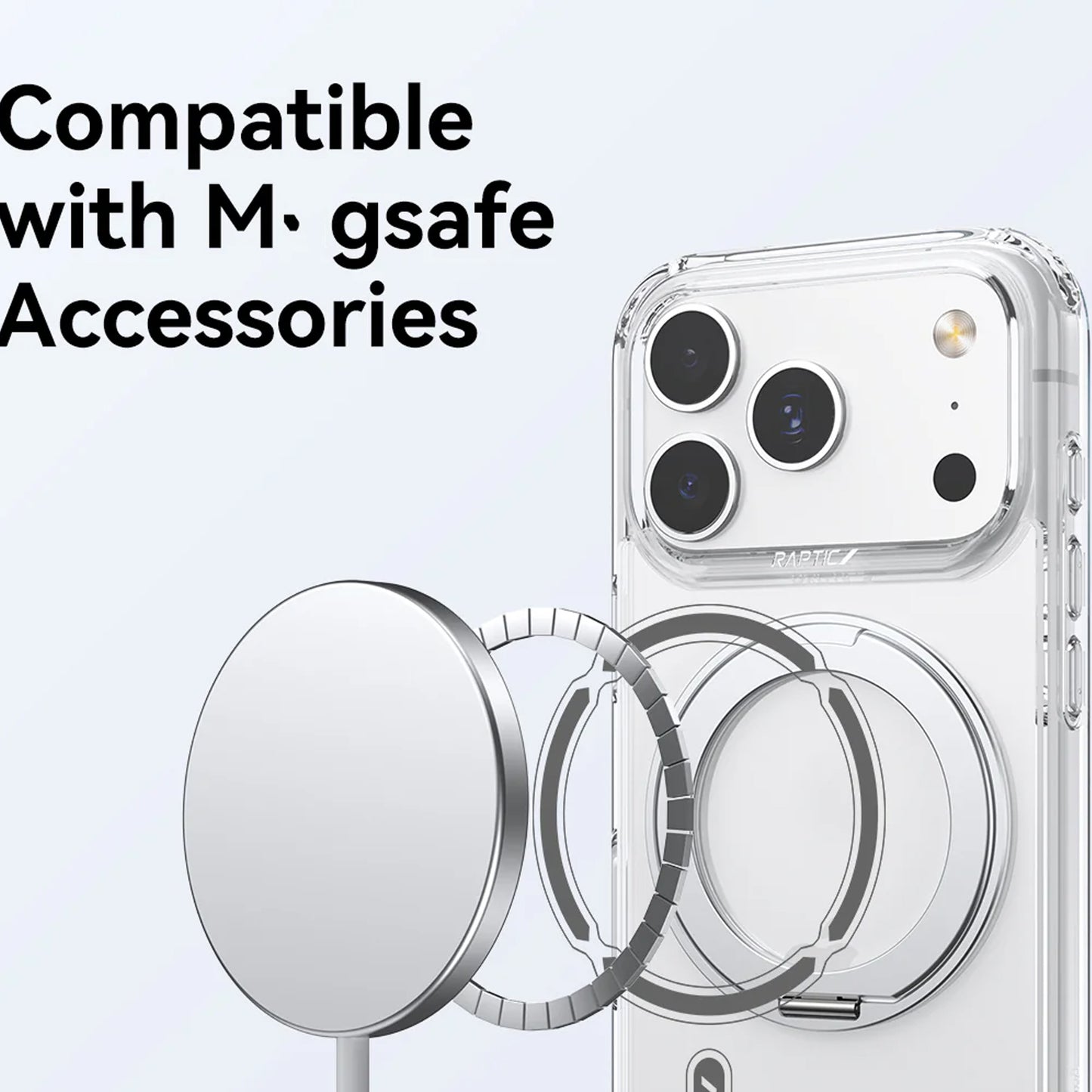 RAPTIC Air Stand Magsafe for iPhone 17 Series - 360° kickstand with Military Grade Drop Protection