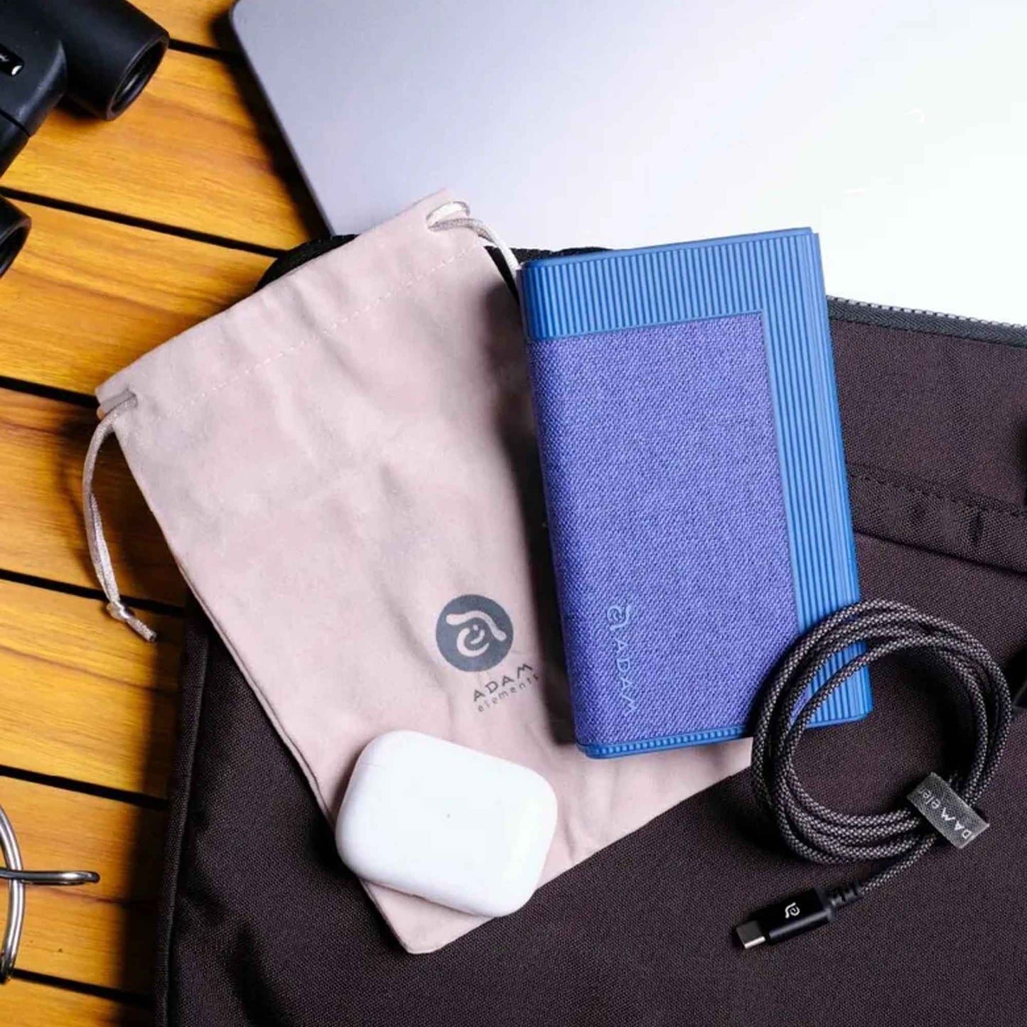 ADAM Element GRAVITY Pro 100W 20000mAh Fast Charging Power Bank with Cable and Storage Pouch