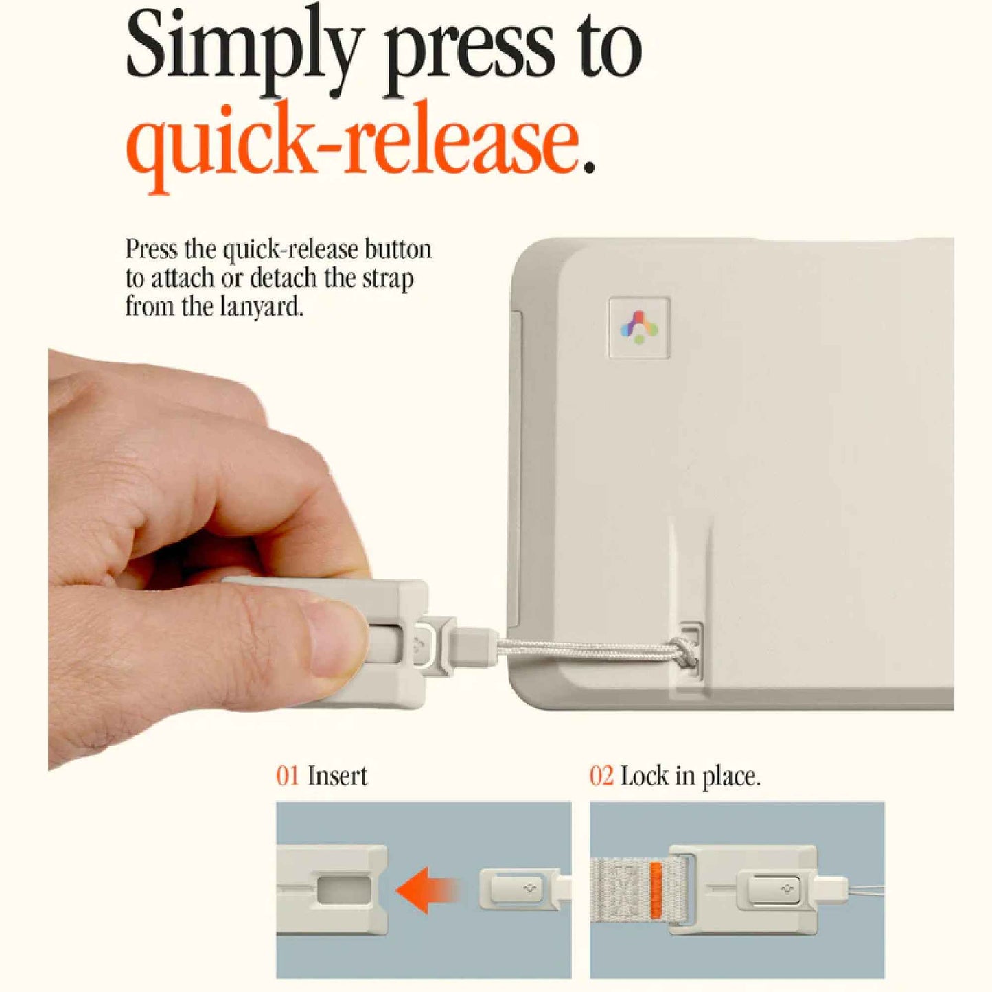 Spigen Classic LS Phone Strap DA30S-LS Retro Macintosh 128K Inspired Design