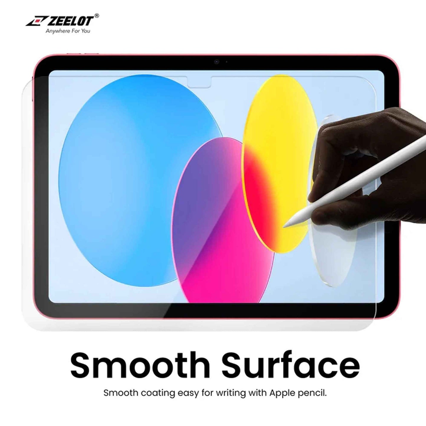 ZEELOT SOLIDsleek 2.5D Privacy , Clear , Anti-Glare Tempered Glass for iPad A16 11th Gen ( 2025 ) / iPad 10.9” 10th Gen ( 2022 ) Screen Protector