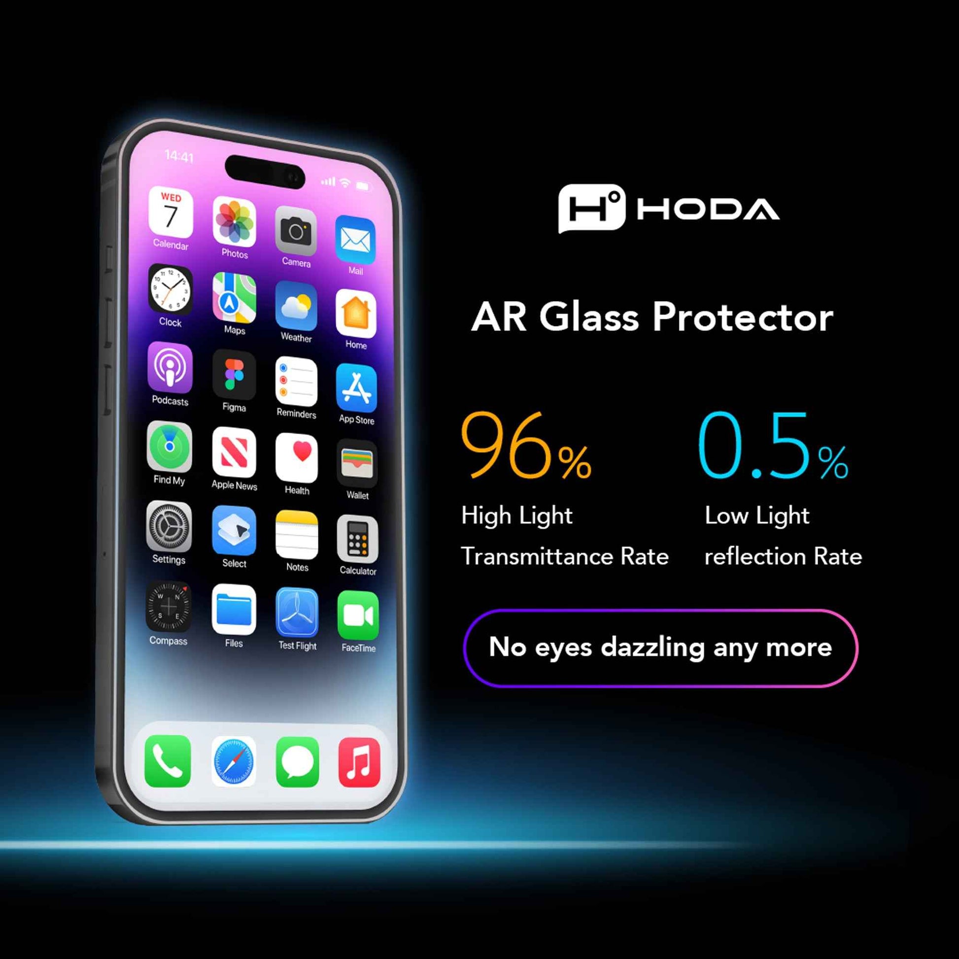 Hoda Anti-Peeper ( Privacy ) with Anti-Reflection Tempered Glass for iPhone 17 Series with Dust-Free Helper