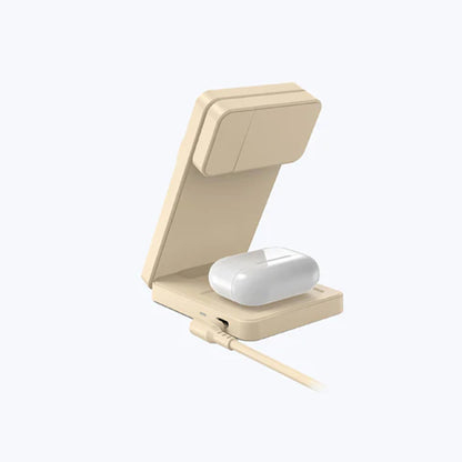 Mazer MagFold06 Qi2 Certified 15w Foldable 3-in-1 Wireless Charger - with MCMC/SIRIM Cert