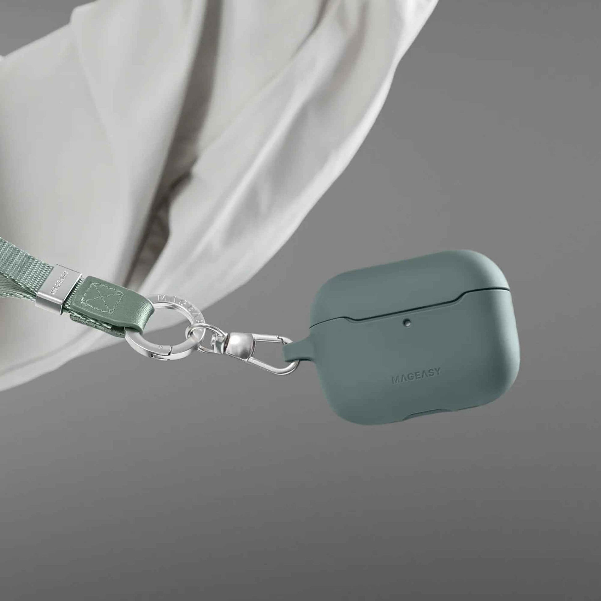 Mageasy Skin for AirPods Pro 3 - Soft-touch Coating Case with Detachable Carabiner Included