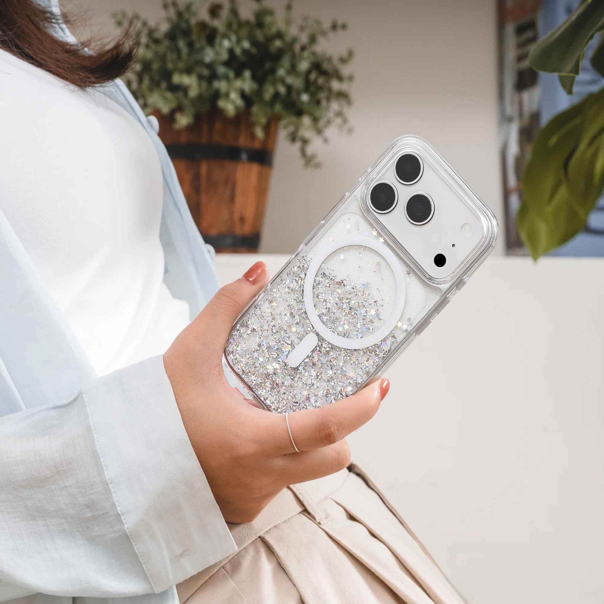 Switcheasy Starfield 3D Glitter Magsafe for iPhone 17 Series - Shockproof Protection Case