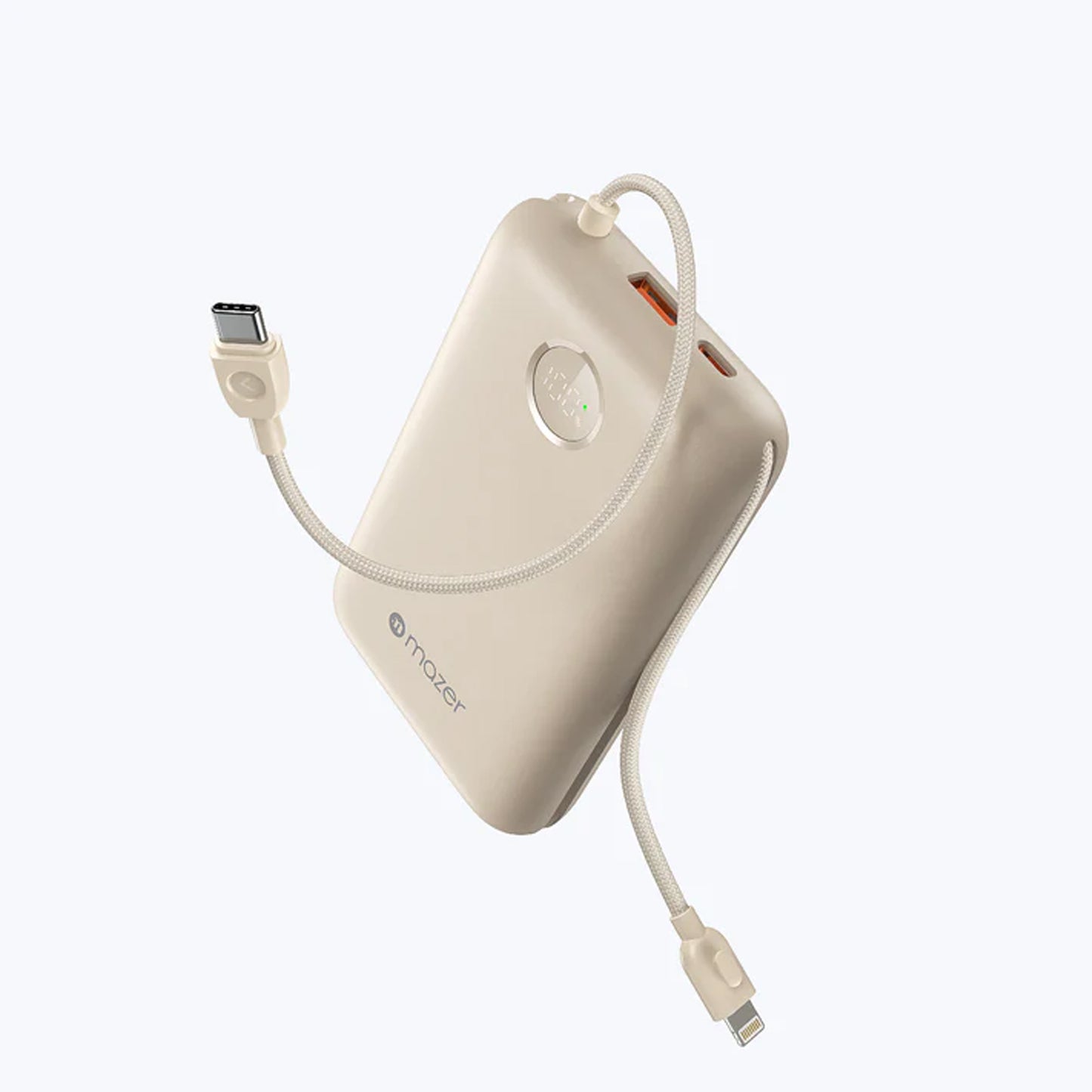 Mazer PowerCharge LINK 20000mAh Power Bank PD35W (Built-in USB-C + Lightning Cables)