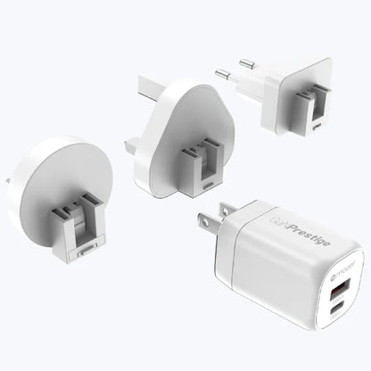 MAZER GaNPrestige 35W Fast Charging Travel Wall Charger ( 2 Ports ) USB-C / USB-A