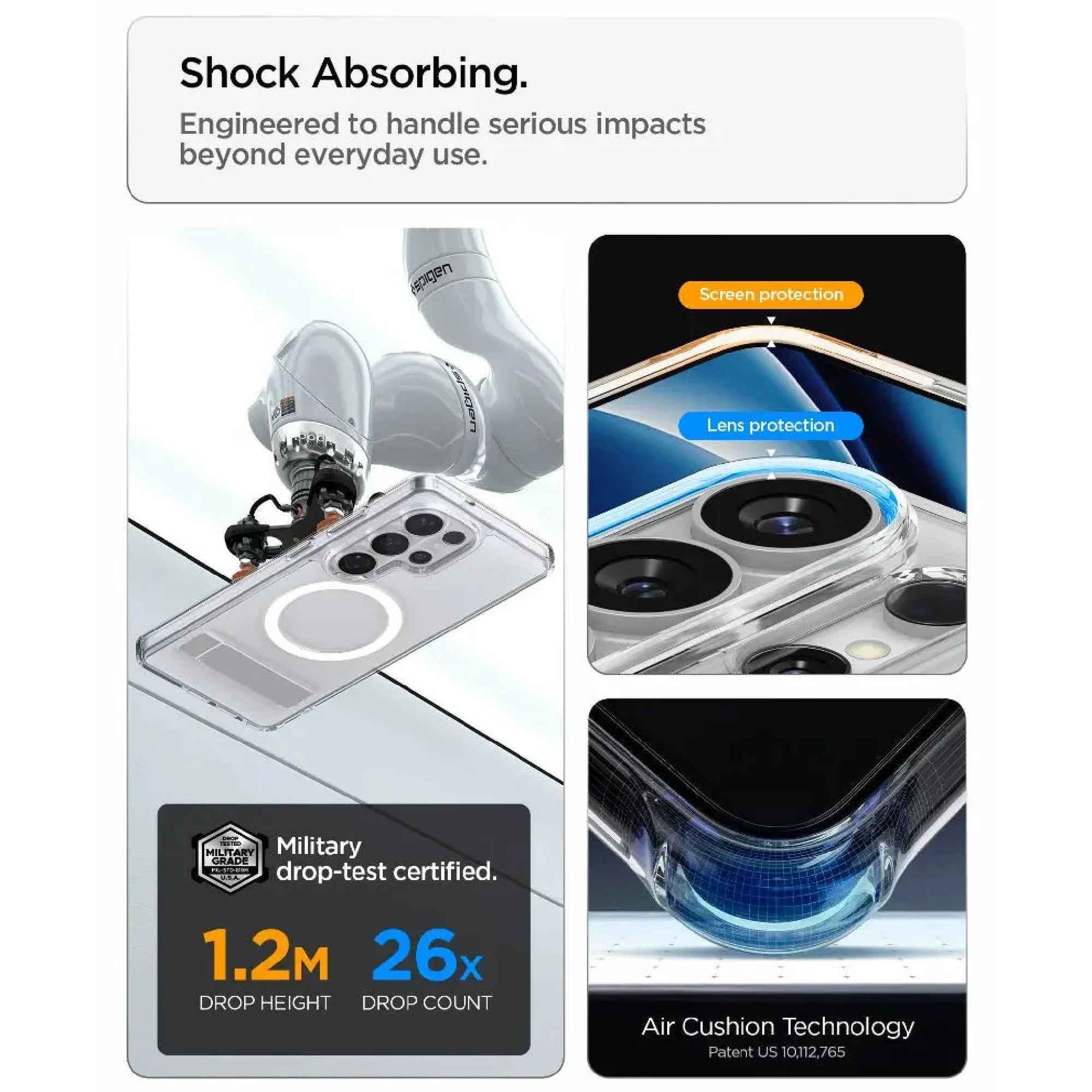 Spigen Ultra Hybrid S MagFit for Samsung Galaxy S26 Ultra with Built-in Kickstand
