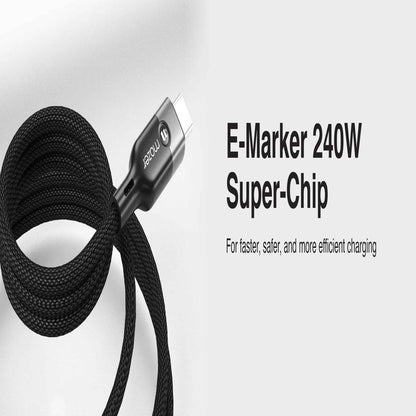 Mazer Infinite LINK Cobra2 USB-C to USB-C Magnetic Organizer 240W Fast Charging Cable 1.25M