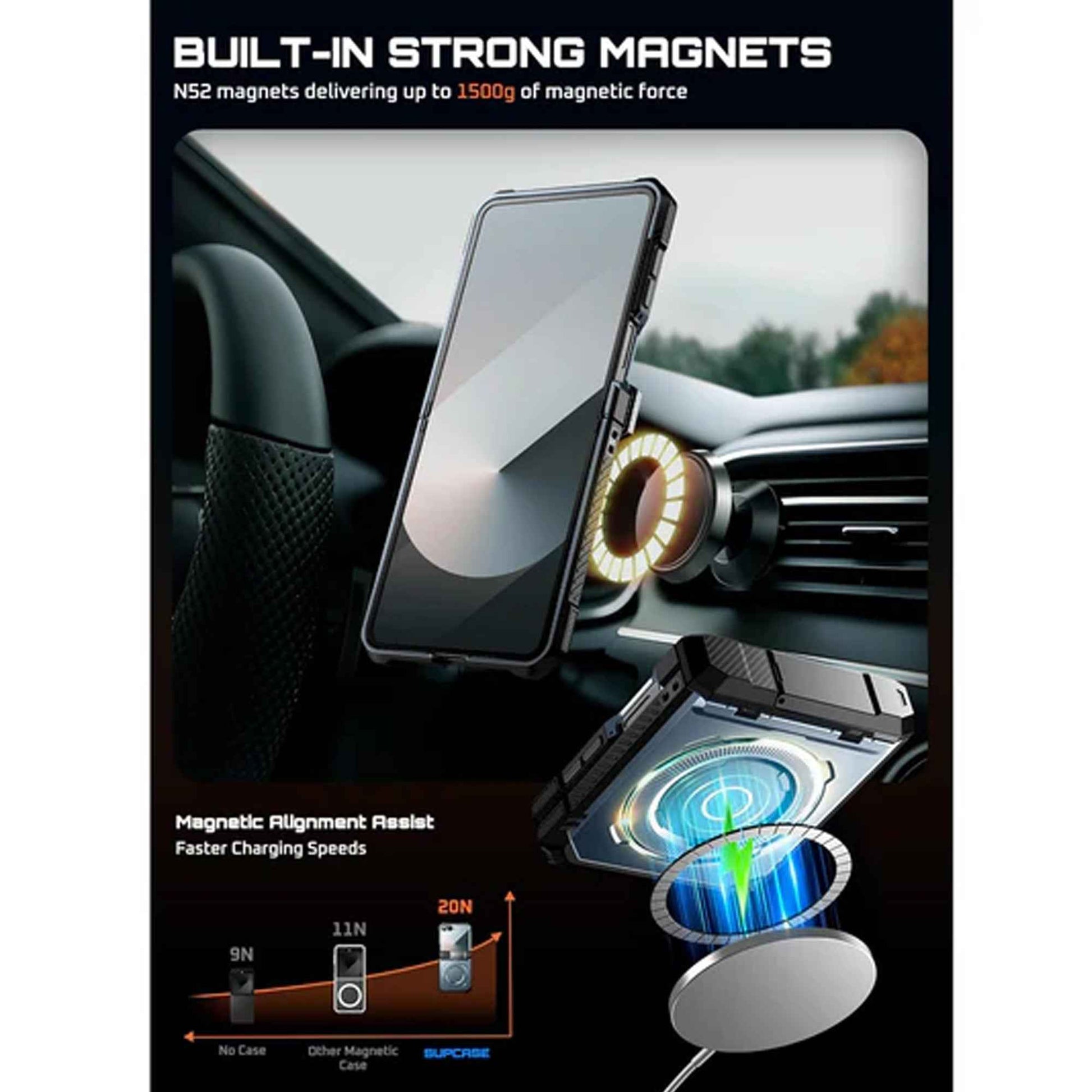 [ Samsung Galaxy Z Flip 7 ] SUPCASE UB Grip with  Build-in Screen Protector Hinge Kickstand and Magnetic Case