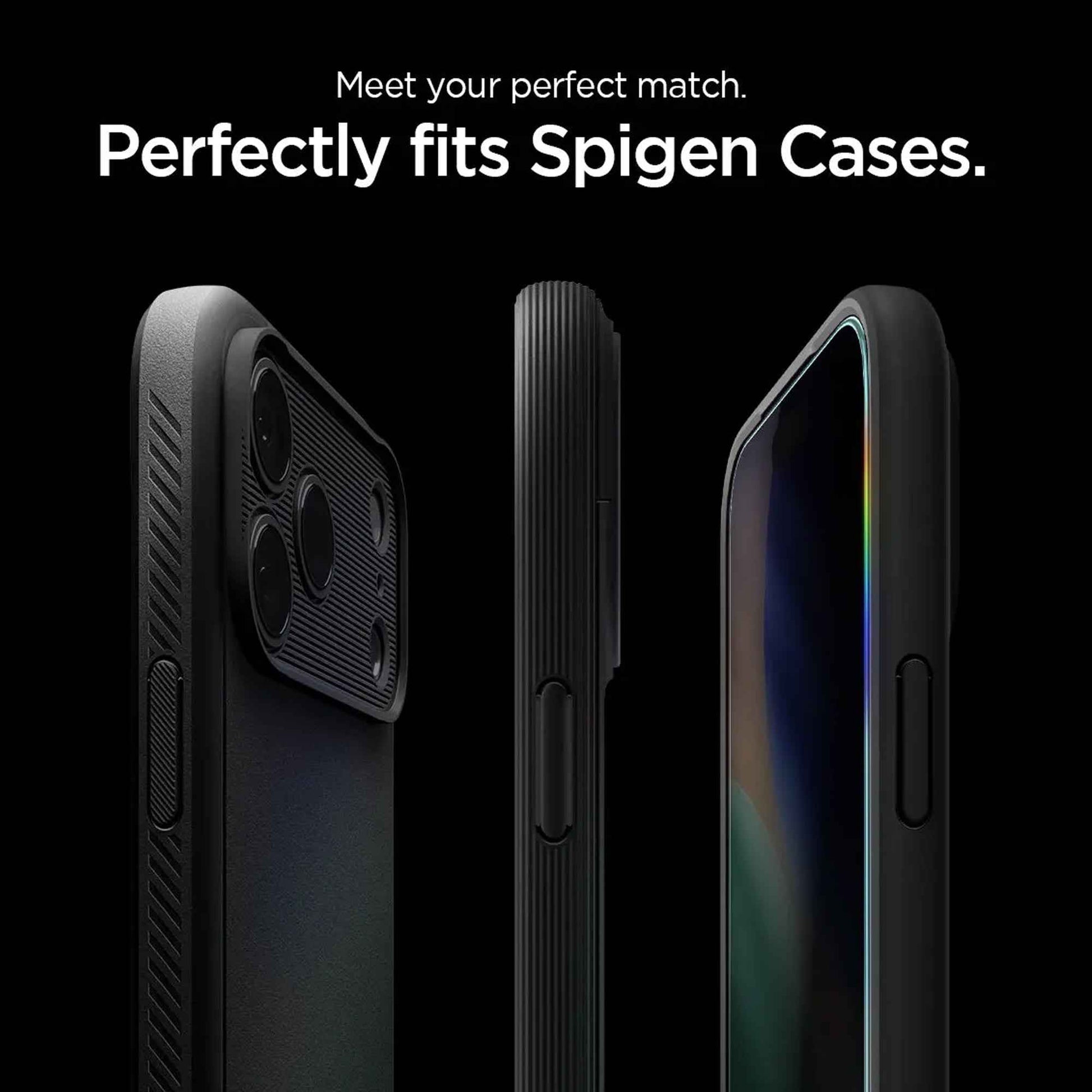 [ 2 Pack ] Spigen EzFit ( Privacy ) Screen Protector for iPhone 17 / 16 Series - Alignment Tray Included