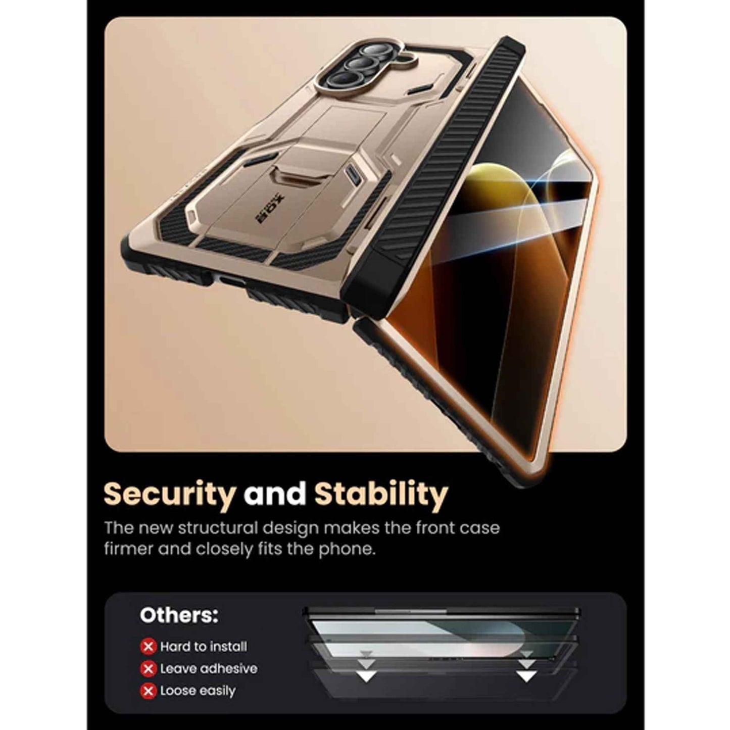 i-Blason Armorbox Case for Samsung Galaxy Z Fold 7 with Built-in Tempered Glass Screen Protector and Kickstand