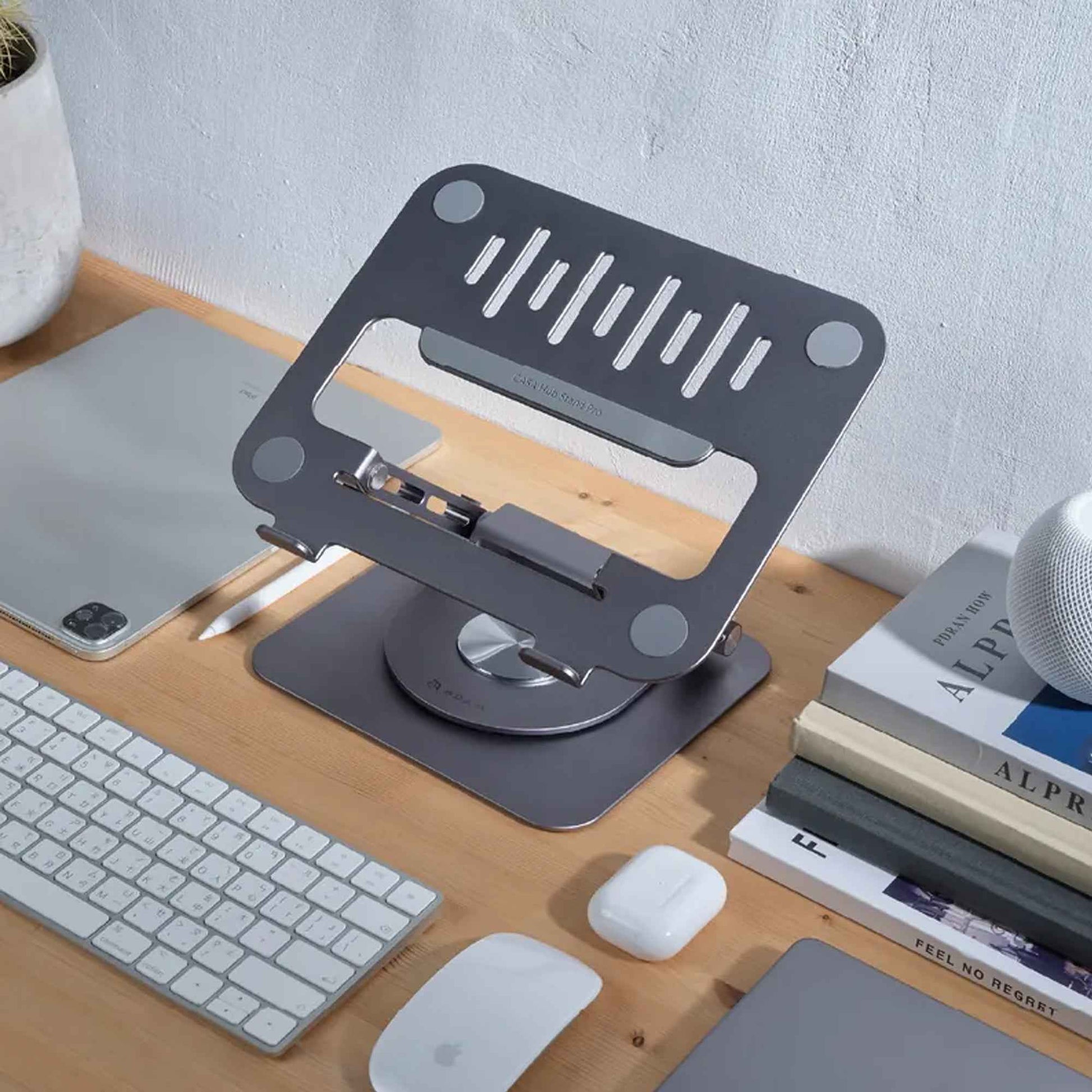 ADAM Elements Hub Stand Pro USB-C 6-in-1 Laptop / iPad 360 Rotating Stand Hub