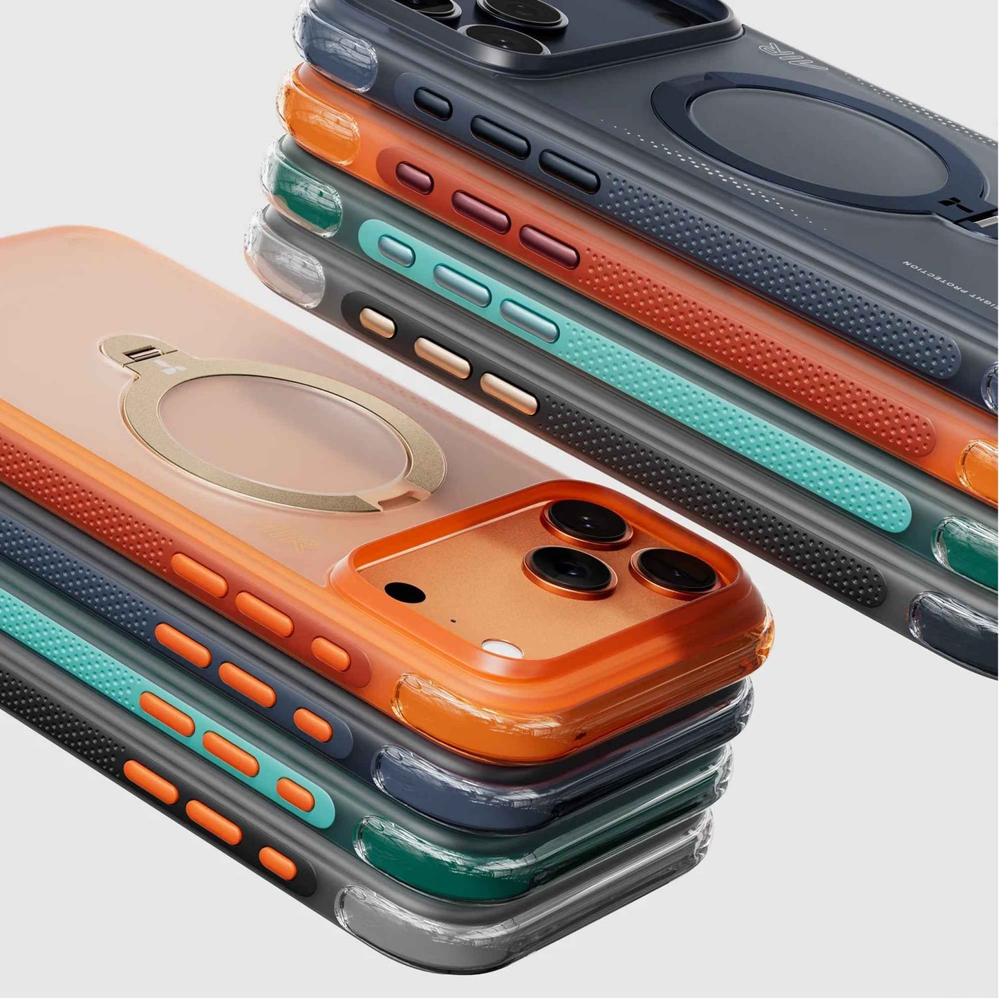 TORRAS Ostand Q3 Spin Air Series Case for iPhone 17 Pro Max / 17 Pro - Magnetic Case with Foldable Stand