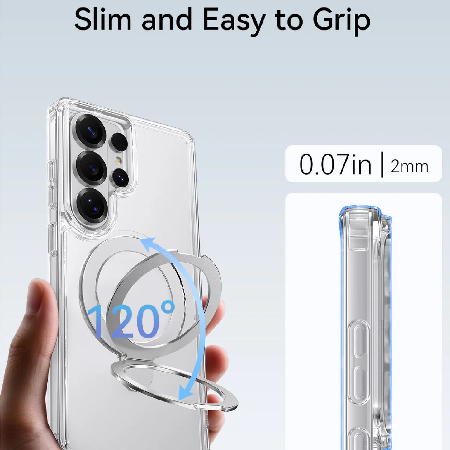 Raptic Air Stand Magnetic Case for Samsung Galaxy S26 Ultra - 10 ft Drop Protection with Build-in Kickstand