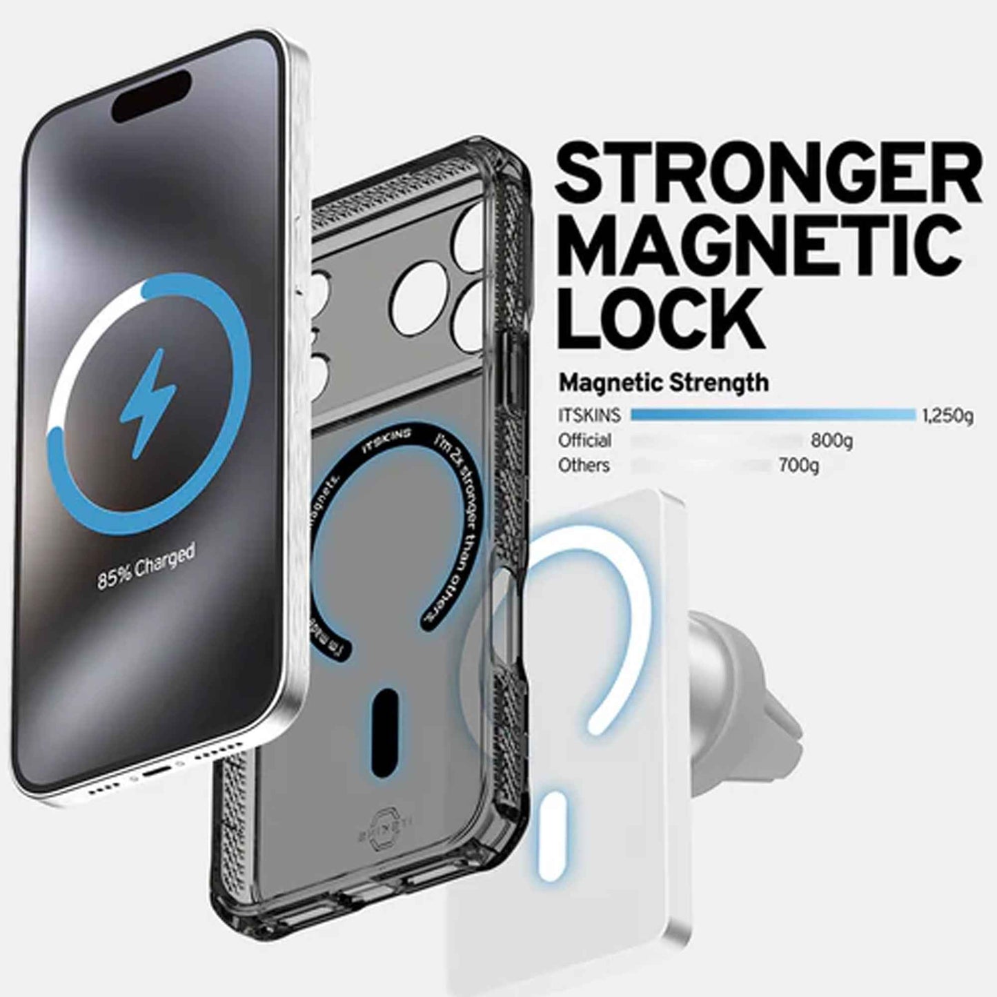 ITSKINS HYBRID R Clear with Magsafe for iPhone 17 Series - Never Yellowing Case