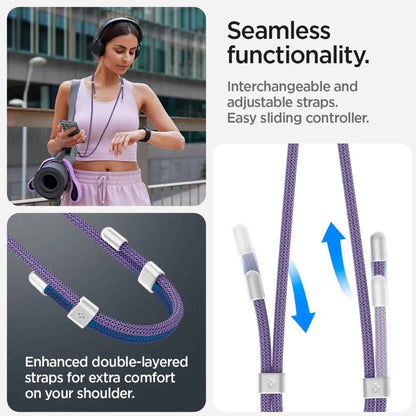 Spigen Universal Phone Lanyard Set 2pcs ( CrossBody Strap + Wrist Strap With ConTag )
