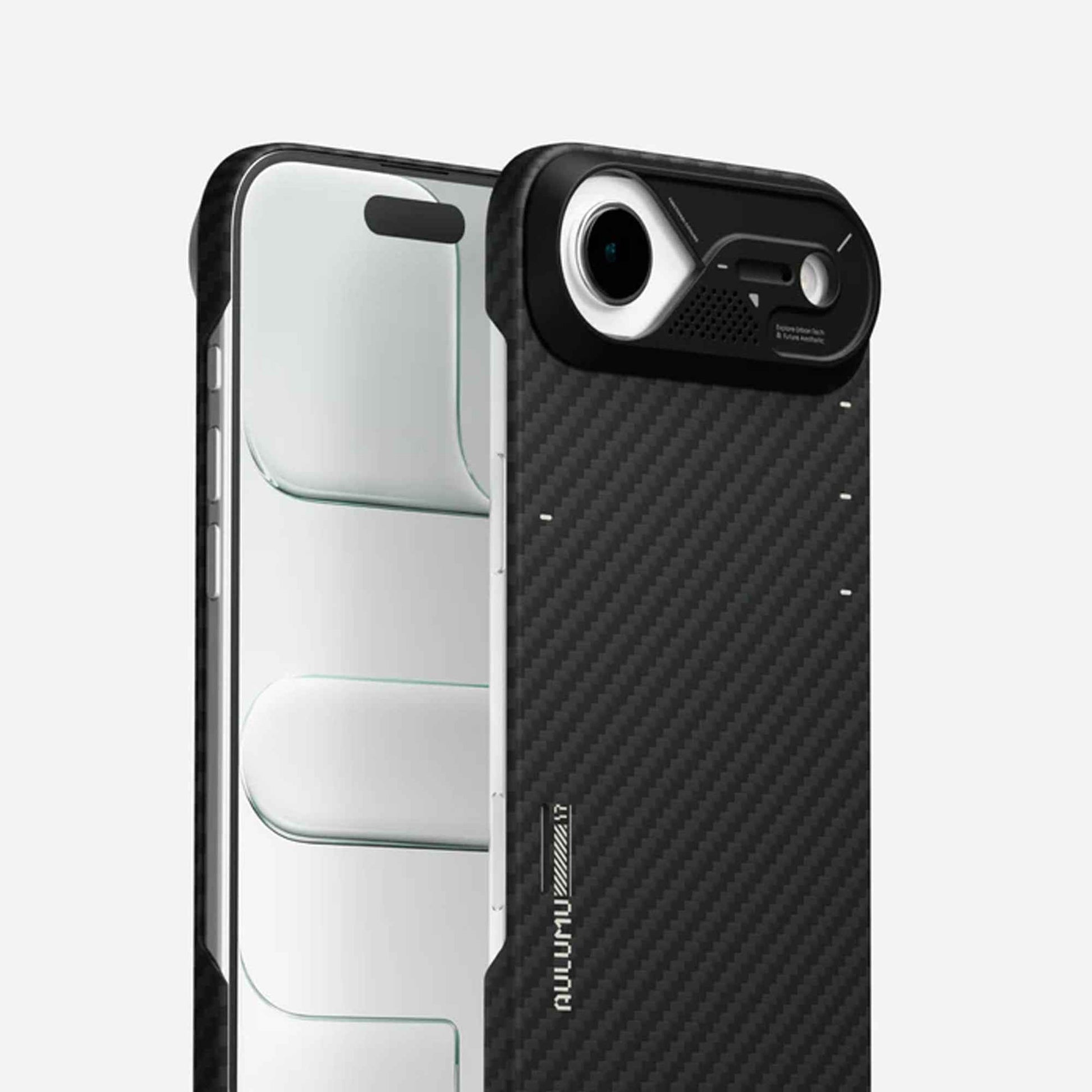 AULUMU A17 Aramid Fiber Case for iPhone 17 Series - Ultra Slim with Magsafe Compatible - Black