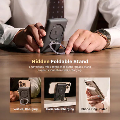 ADAM Elements VIONTA GQ1 Qi2 Power Bank 10000mAh with Foldable Stand