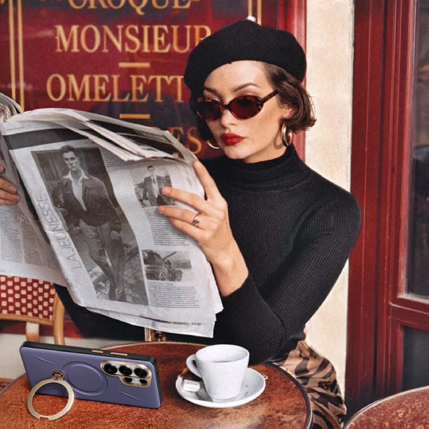 TORRAS Ostand Q3 VegSkin Magnetic Case for Samsung Galaxy S26 Ultra with 360° Pivot Stand