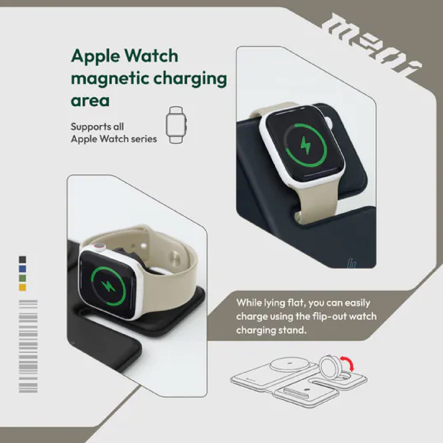 ADAM Elements Mag Book Qi2 3-in-1 Wireless Charging Station with Stand